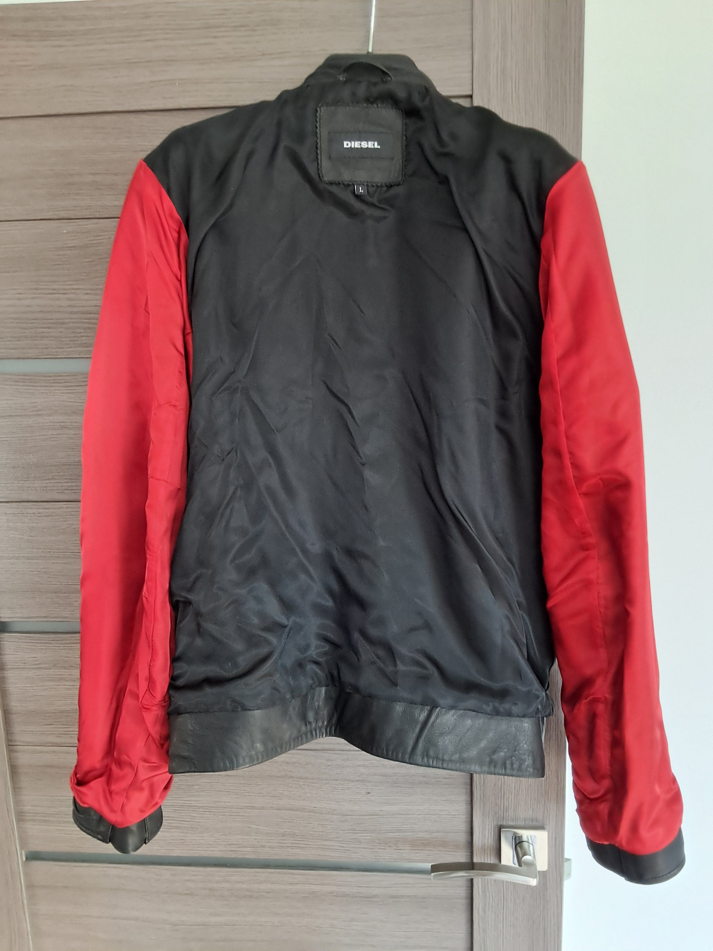 Diesel Diesel Lambskin Leather Biker Jacket Red Sleeve Lining Size US L / EU 52-54 / 3 - 3 Thumbnail