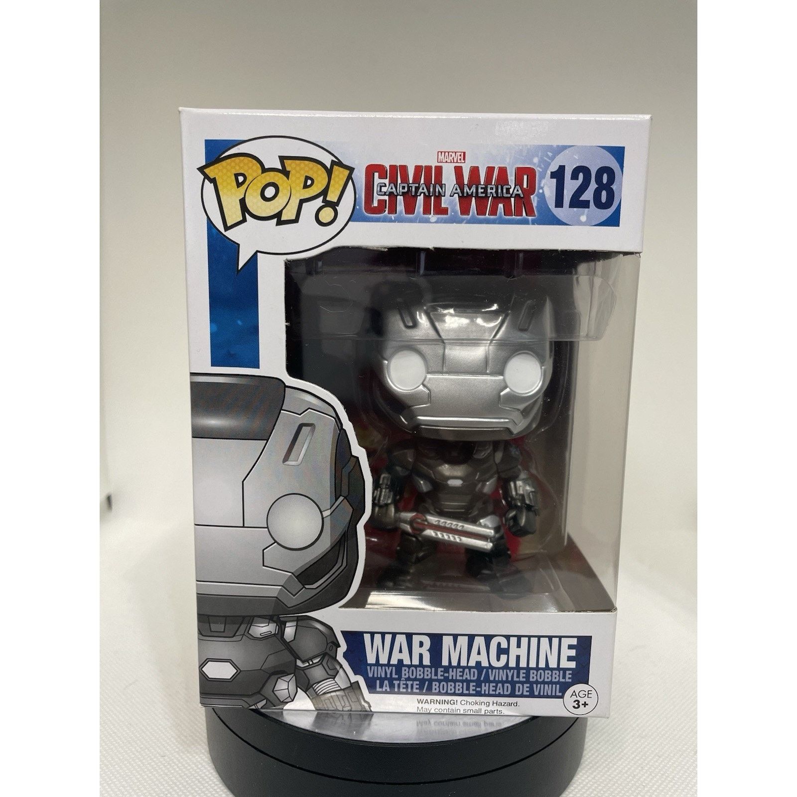Marvel Comics Funko Pop! War Machine #128 - Near Mint - W Pop Protector Size ONE SIZE - 1 Thumbnail