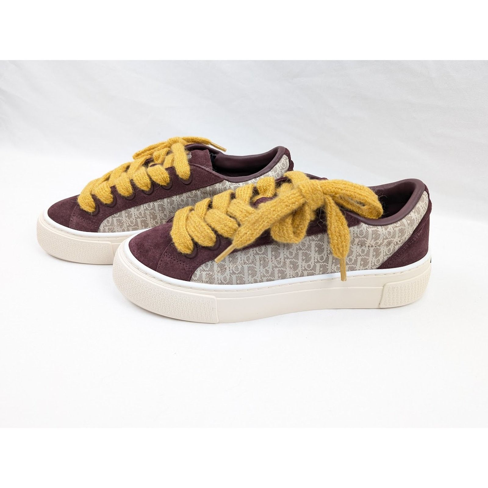 Dior o1rshd1 B33 Tennis Low-Top Sneakers in Violet/Beige Size US 8 / EU 41 - 15 Thumbnail