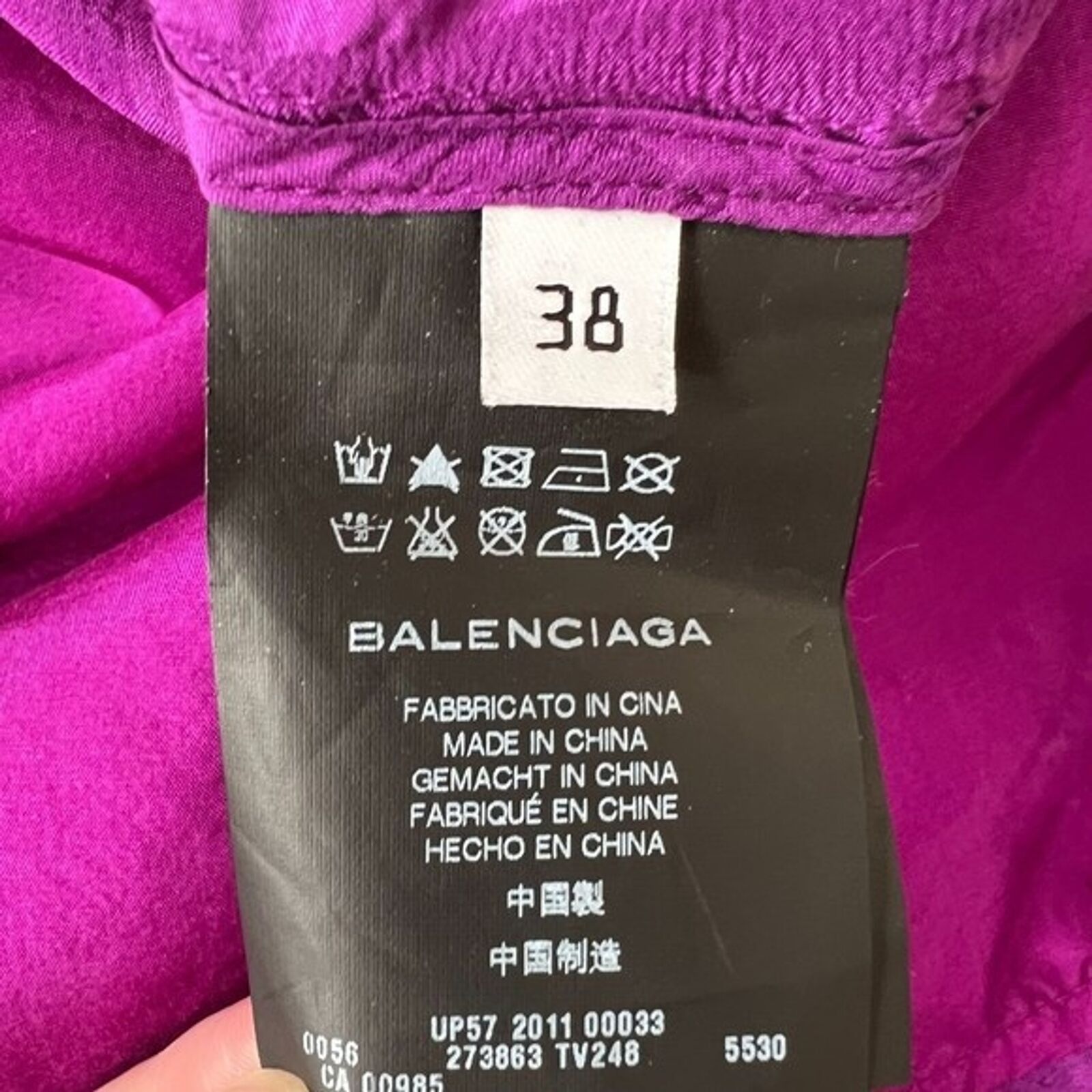 Balenciaga BALENCIAGA Purple Silk Mini Dress, M/US6/FR38 SRP: $650 Size M / US 6-8 / IT 42-44 - 6 Thumbnail