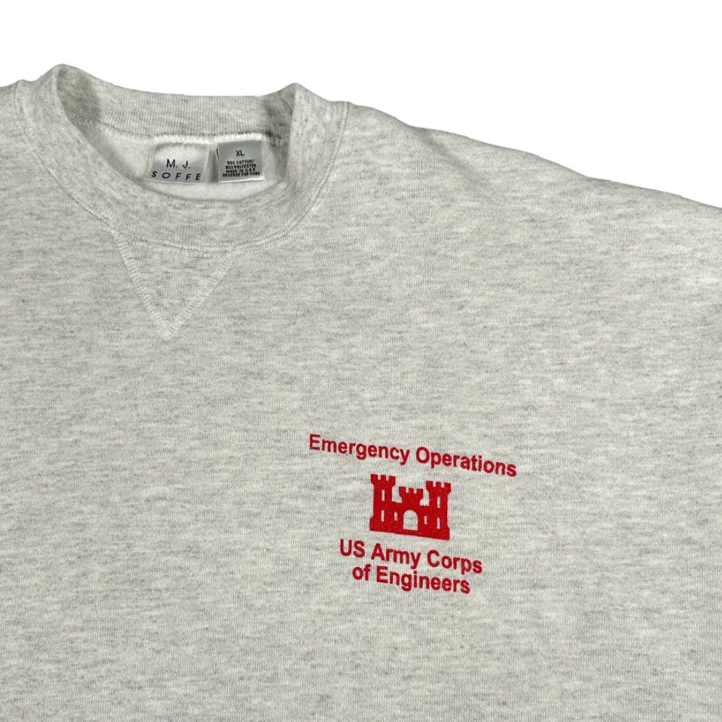Soffe VINTAGE Soffe Army Corps Engineers Sweater Adult XL Gray Crew Neck Long Sleeve Sweatshirt USA 90s Size US XL / EU 56 / 4 - 3 Thumbnail