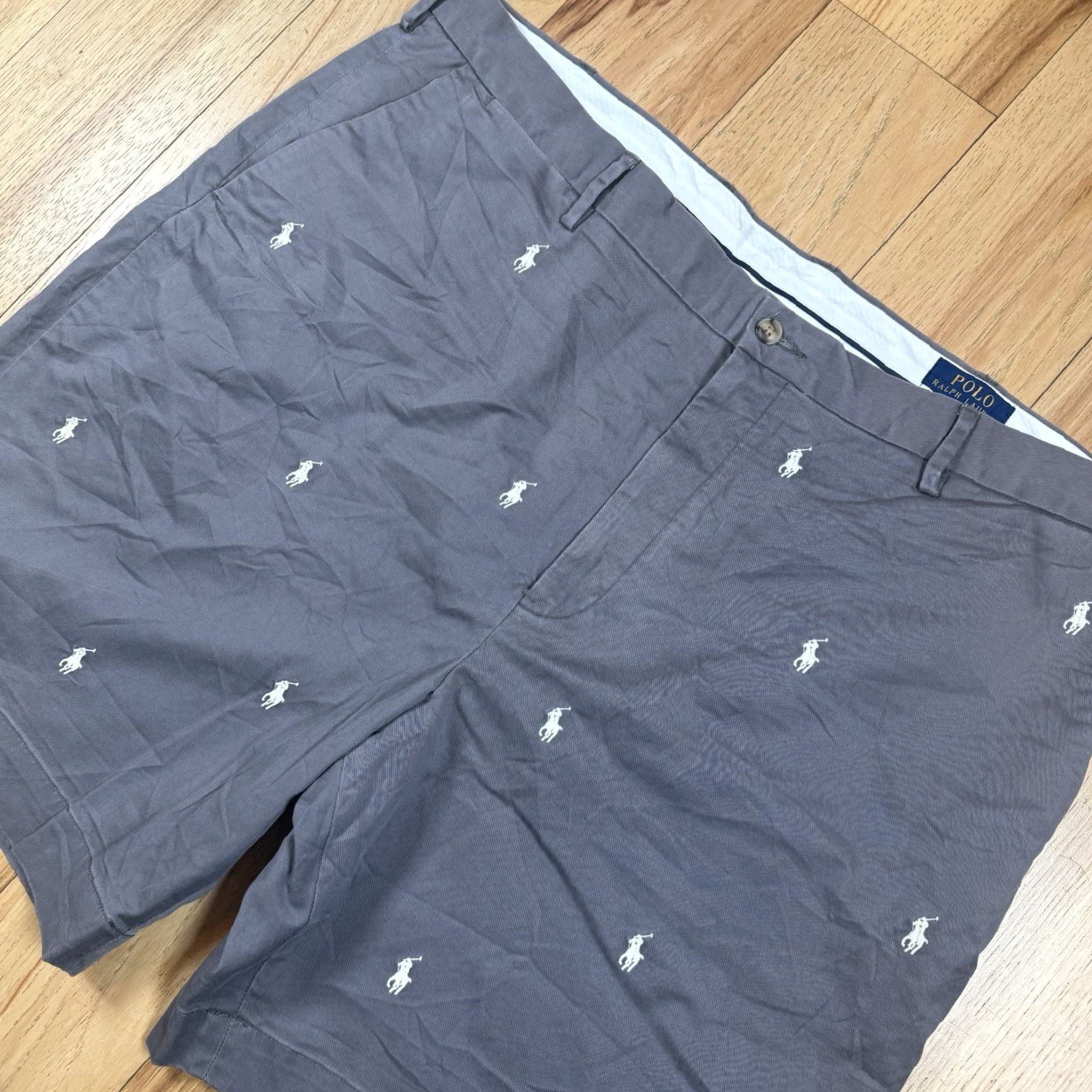 Polo Ralph Lauren Polo Ralph Lauren All Over Pony Logo Classic Fit Newport Shorts Mens 42 Chino Multicolor Logo Horse 90s/2000s Merchants? Size US XL / EU 56 / 4 - 2 Thumbnail