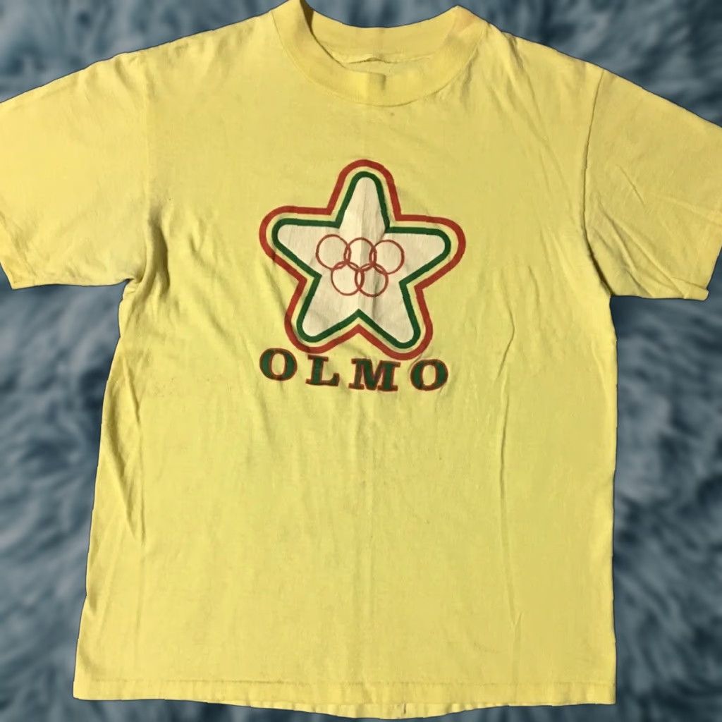 Vintage VINTAGE Olmo Bicycles Shirt Mens S Yellow 80s Cycling Race Grunge USA 90s Retro Bike Track Concert Patchwork Humor Size US S / EU 44-46 / 1 - 1 Thumbnail