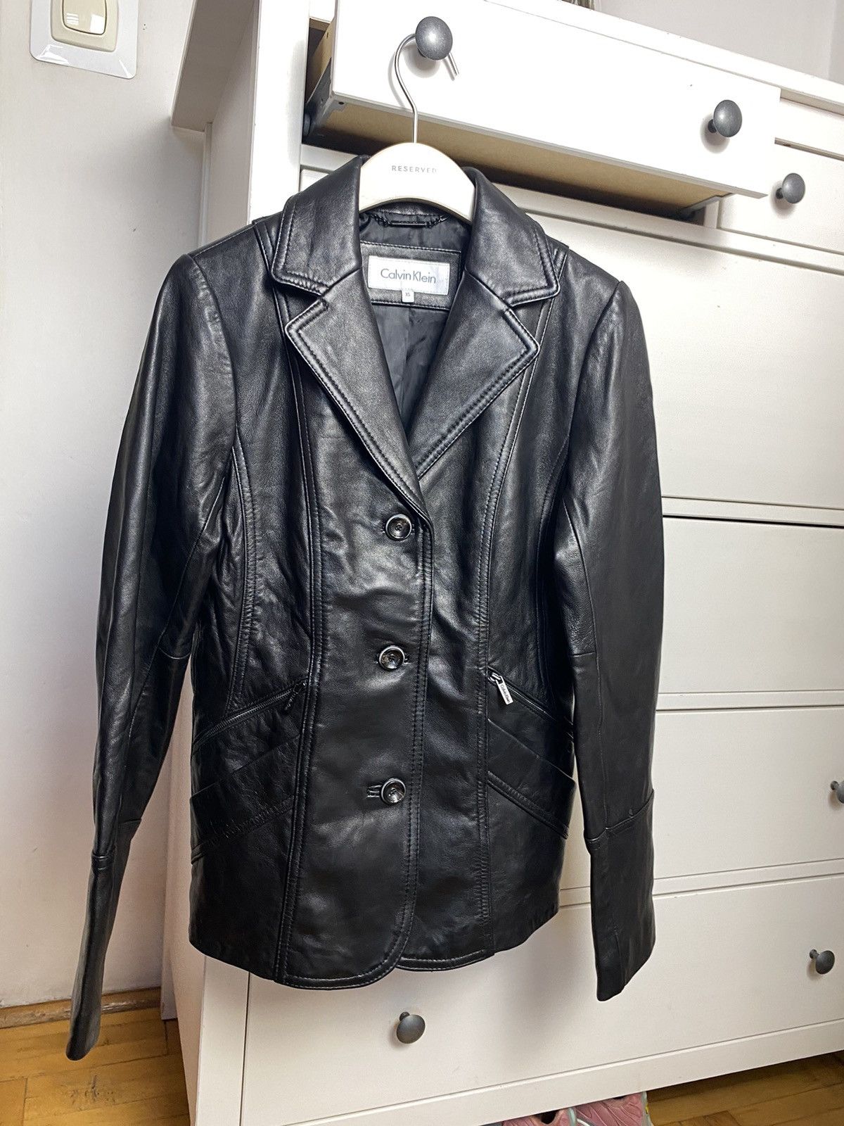 Calvin Klein Calvin Klein leather jacket XS Black Size XS / US 0-2 / IT 36-38 - 1 Thumbnail