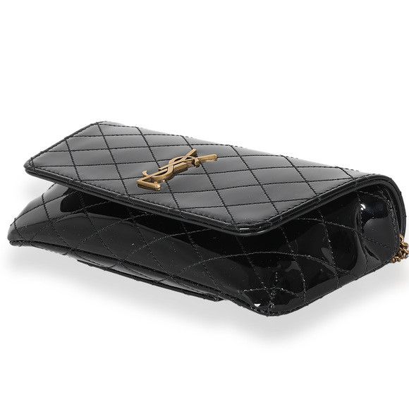Saint Laurent Paris o1s1wg110125 Size: OS / 754051 Gaby Chain Phone Holder Black Size ONE SIZE - 5 Thumbnail
