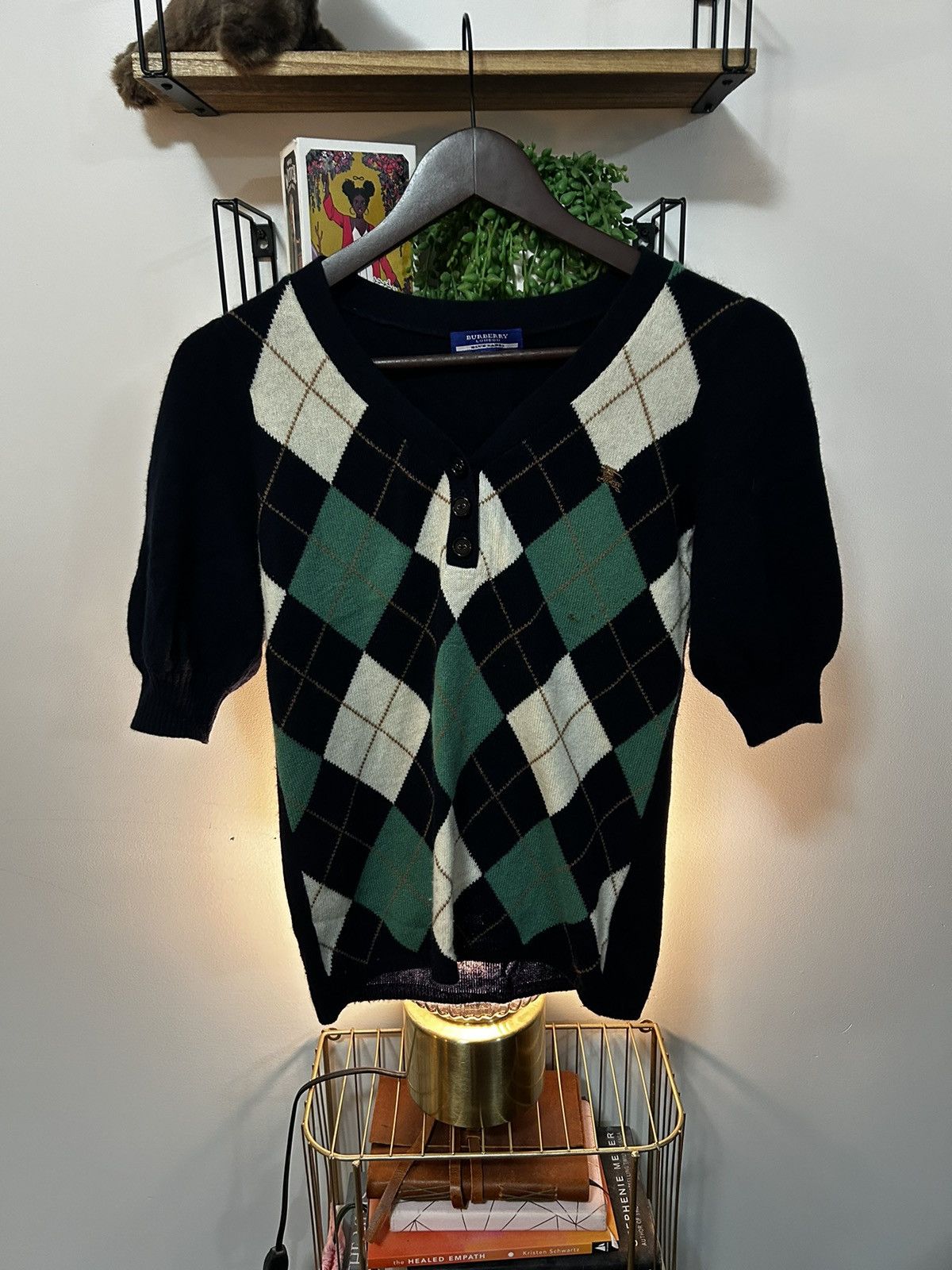 image of Burberry Blue Label Vintage Vest in Navy, Women's (Size Small)