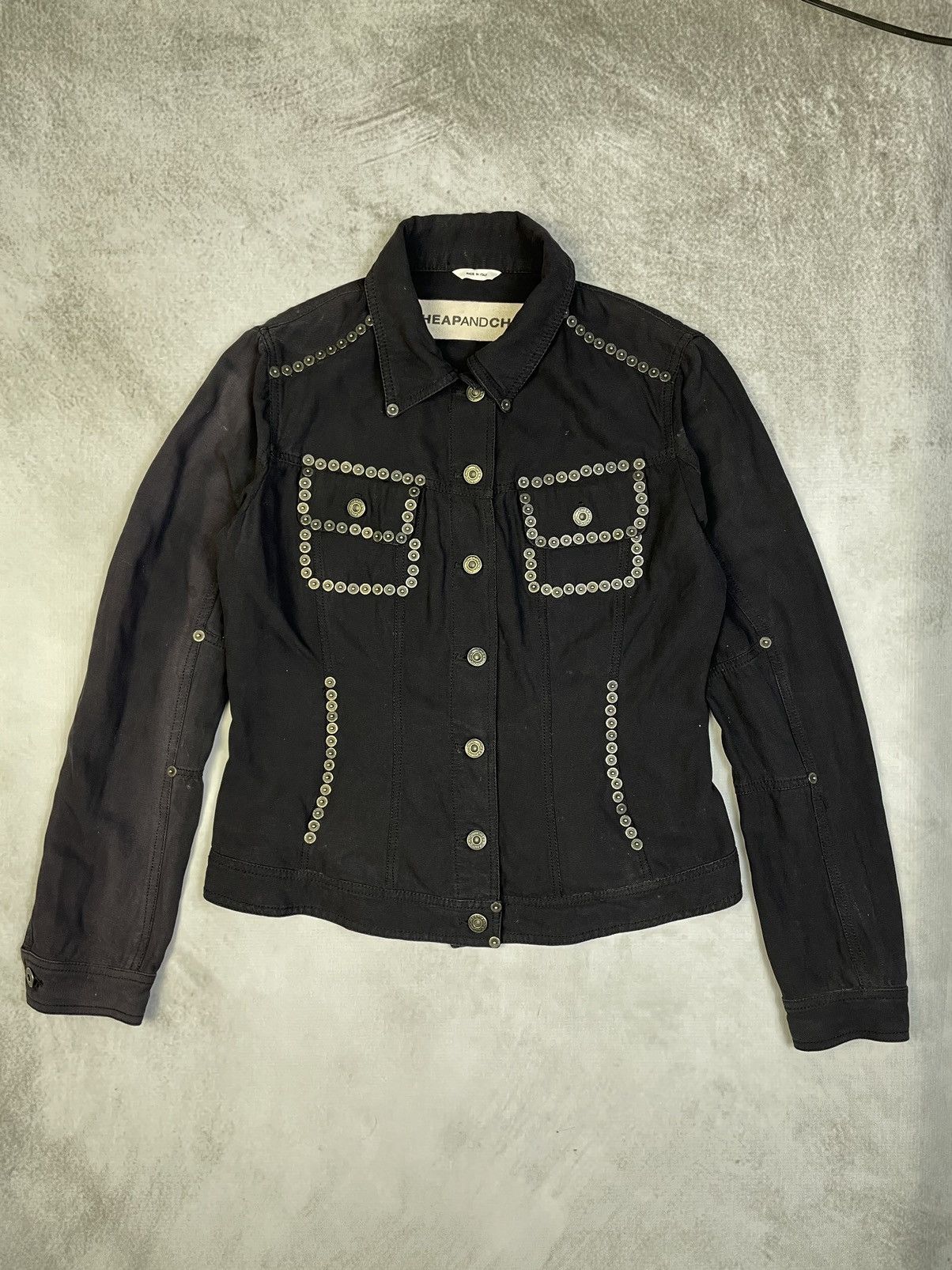 Moschino 1990s Moschino Cheap and Chic Riveted Canvas Jacket Size M / US 6-8 / IT 42-44 - 3 Thumbnail