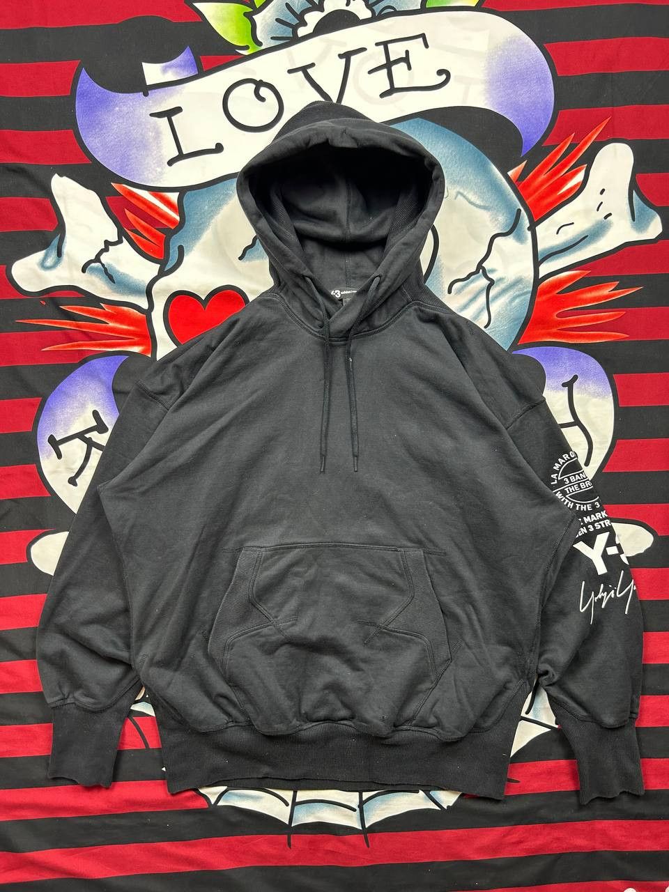 Adidas × Y's Adidas Y3 Yohji Yamamoto black hoodie logo Size S Size US S / EU 44-46 / 1 - 1 Thumbnail