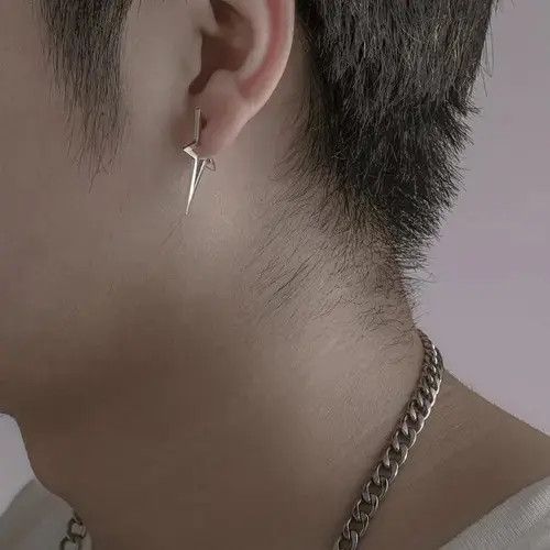 Other 925 Silver Plated Pentagram Star Stud Earrings for Men Women Size ONE SIZE - 4 Thumbnail