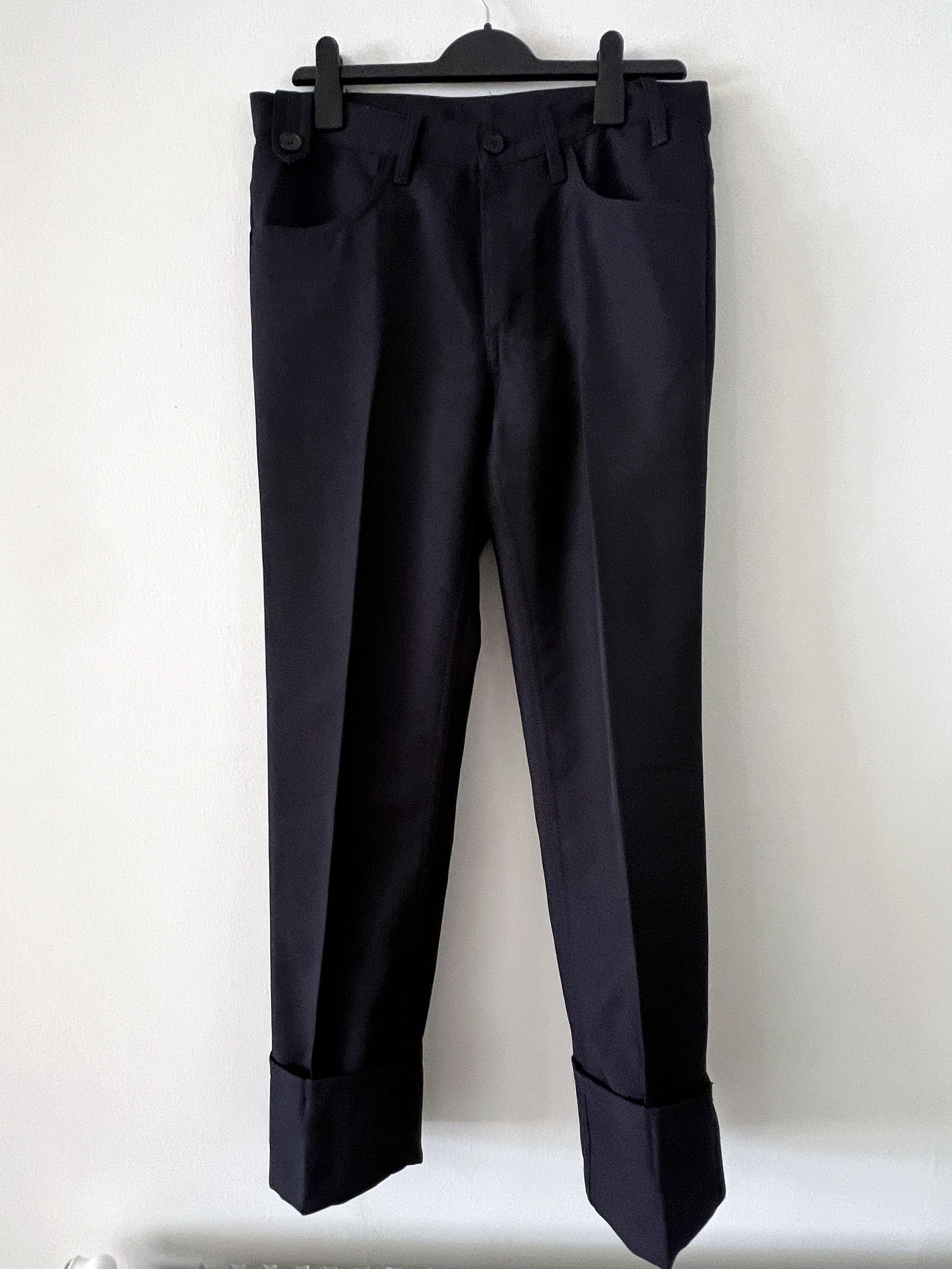 Prada Prada Runway Spring 2019 Blue twill flare pant Size US 30 / EU 46 - 1 Thumbnail