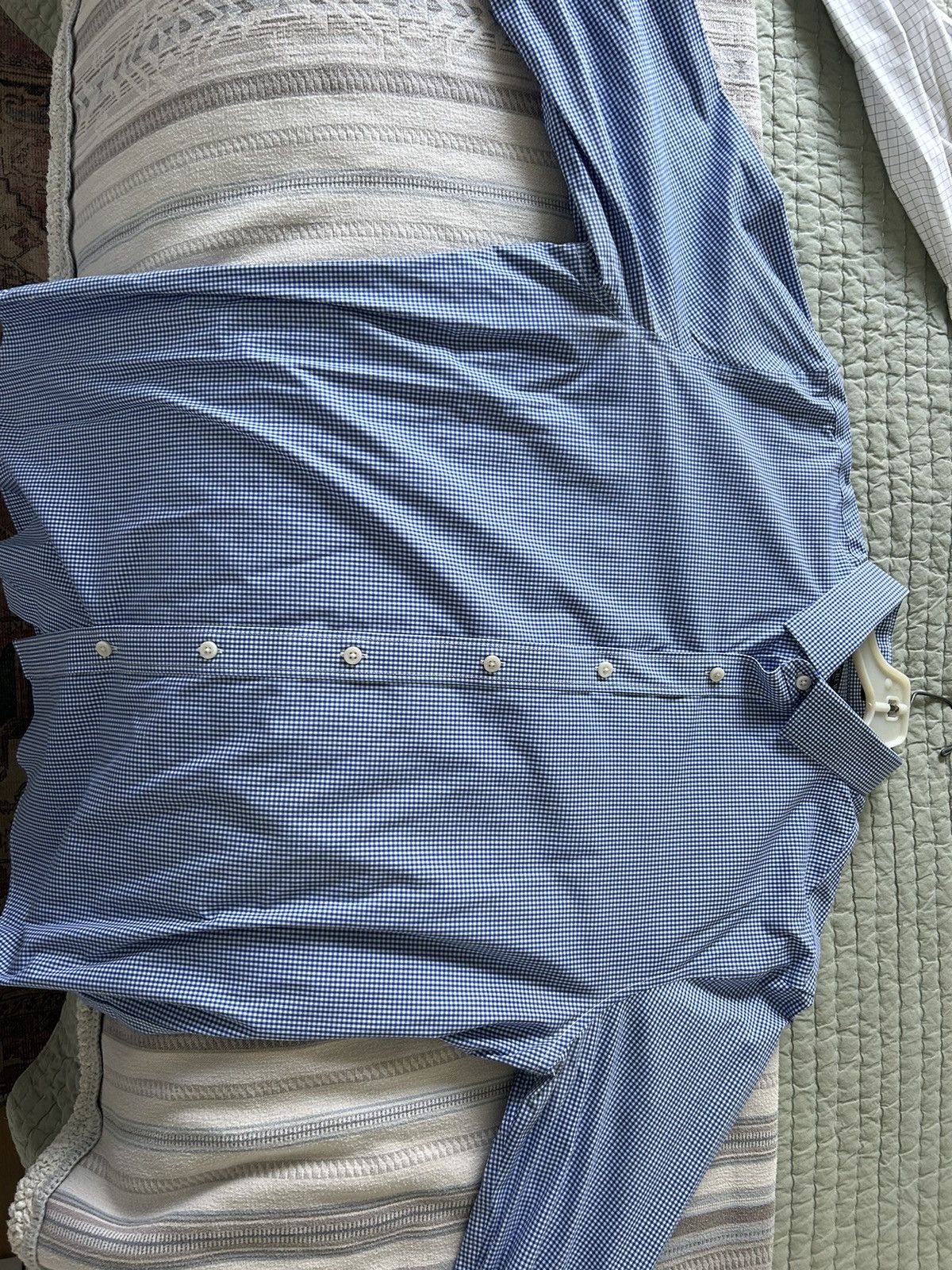 J.Crew J crew XL Slim 17-17.5 blue checkered button down Size US XL / EU 56 / 4 - 1 Thumbnail