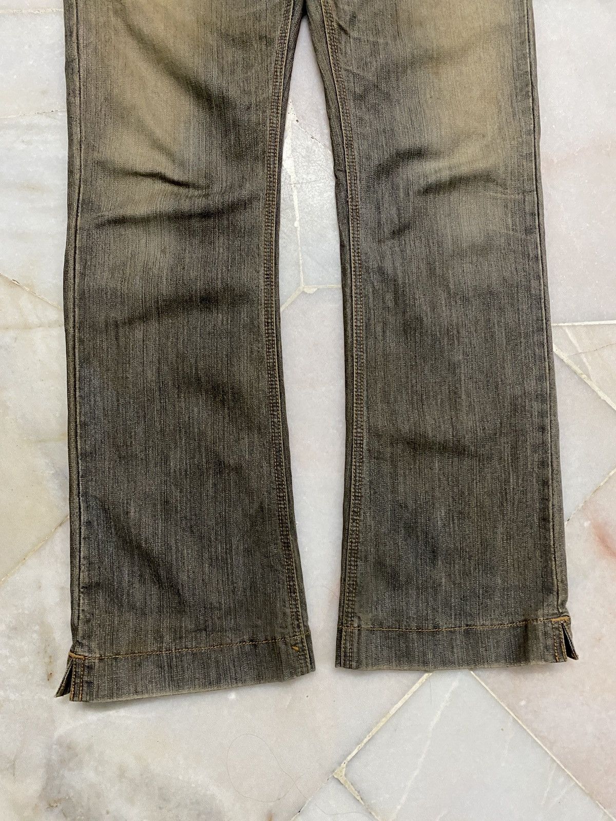 If Six Was Nine 💥Flare💥Vintage 90s Buona Rusty Mudwash Distress jean Japan Size US 30 / EU 46 - 7 Thumbnail