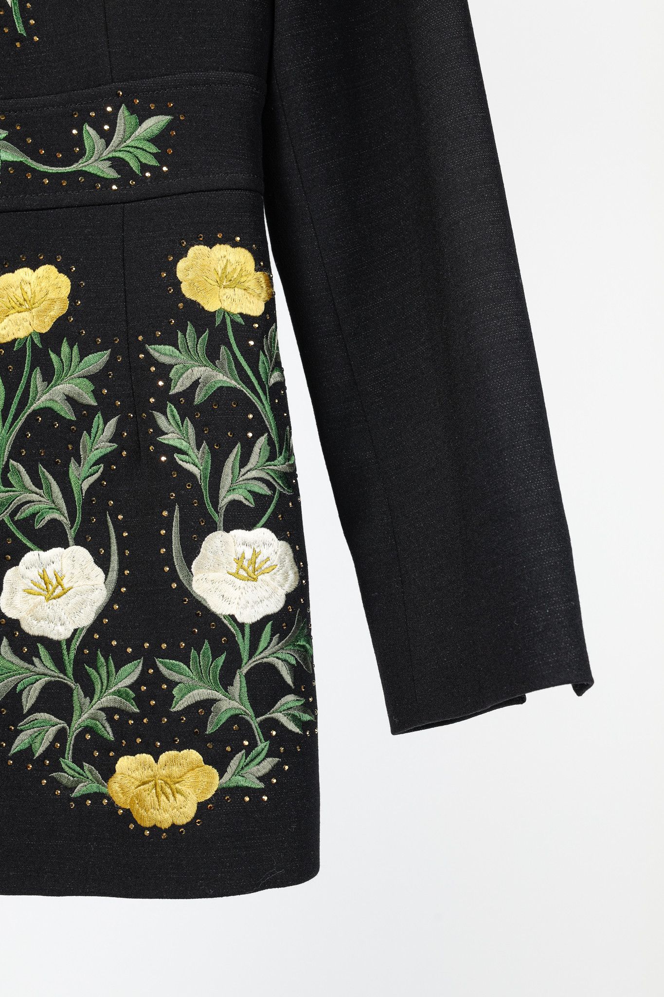 Stella McCartney Stella McCartney Wool Rhinestone Floral-Embroidery Blazer Size S / US 4 / IT 40 - 7 Thumbnail