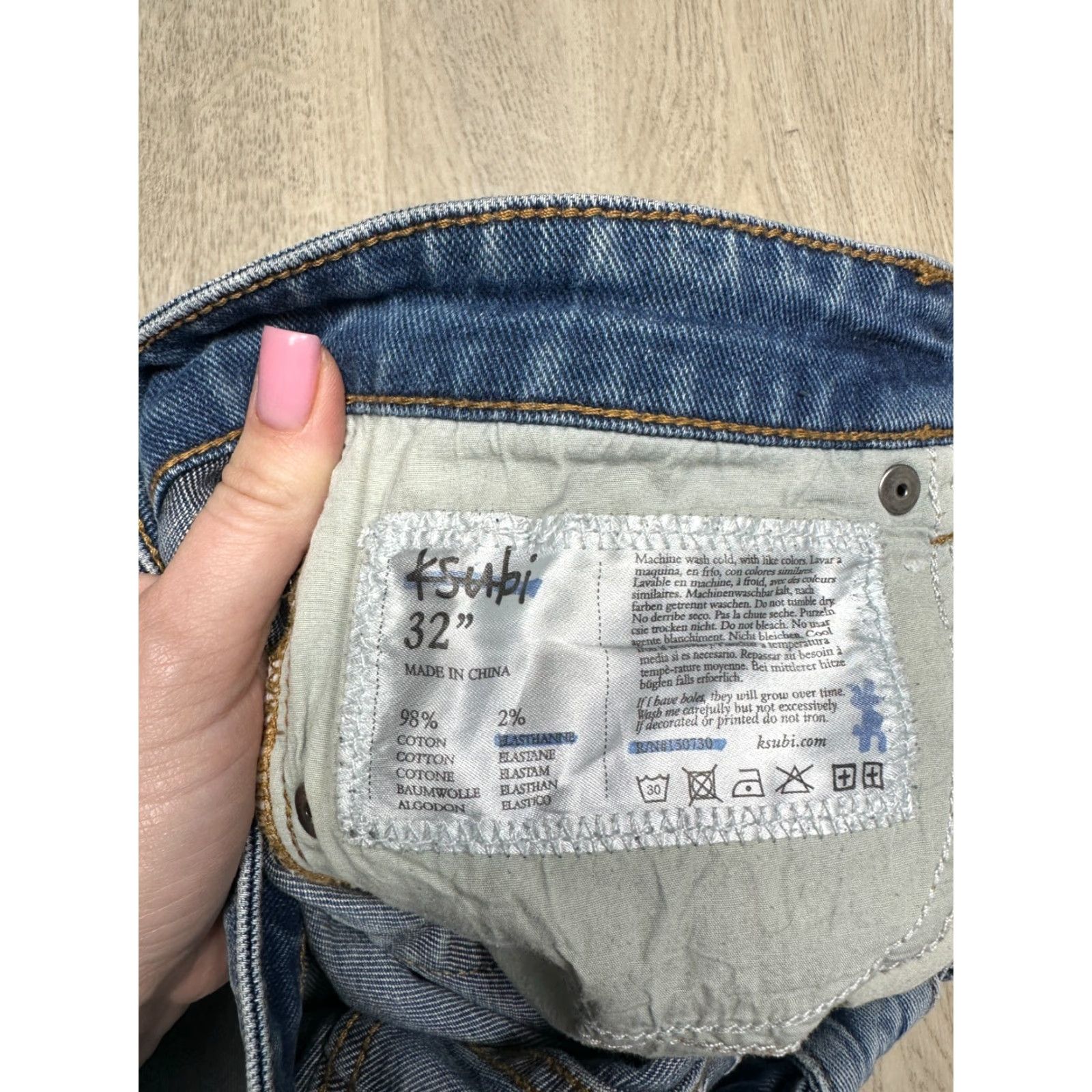 Ksubi ksubi Chitch Pure Dynamite Mens Denim Jeans Size 32 Blue Cotton Regular Athletic Vintage: No Size US 32 / EU 48 - 5 Thumbnail