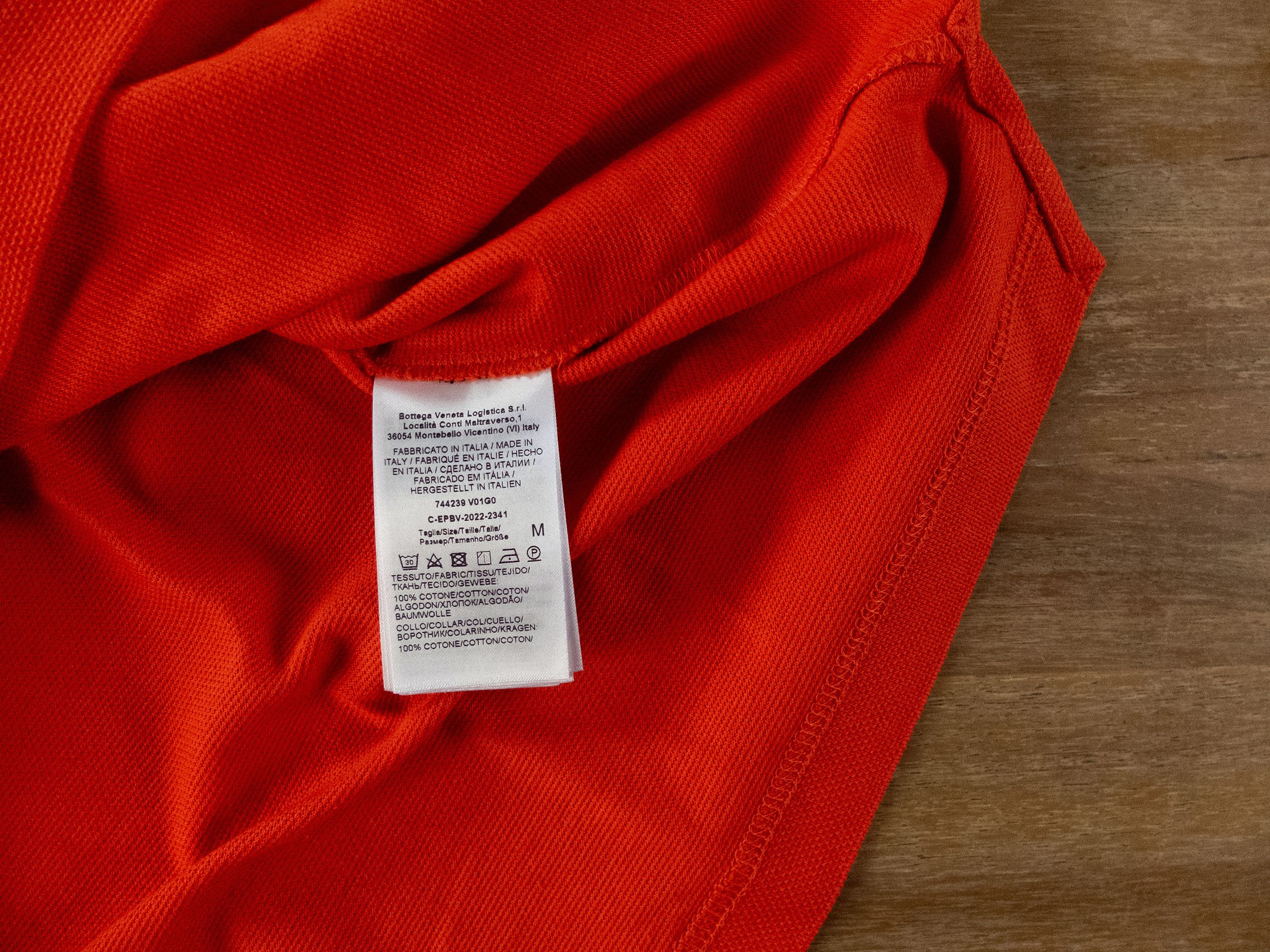 Bottega Veneta BOTTEGA VENETA solid orange pique cotton polo shirt Medium q Size US M / EU 48-50 / 2 - 6 Thumbnail