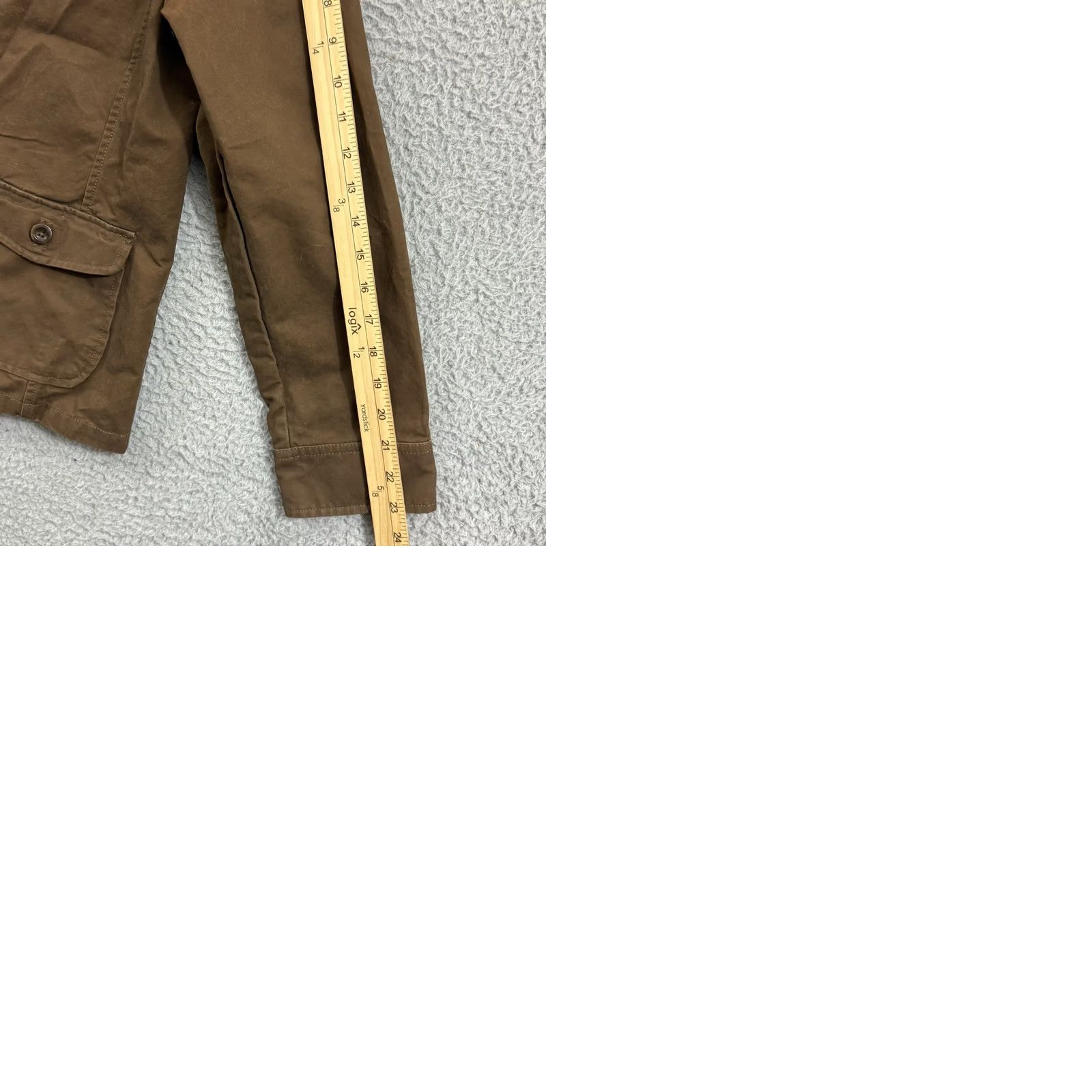 Lands' End Lands' End Jacket Womens Small Brown Waxed Chore Utility Button Outdoor Barn Cotton Canvas Belted Lined Mid-Length Long Sleeve Classic Fit Size S / US 4 / IT 40 - 9 Thumbnail