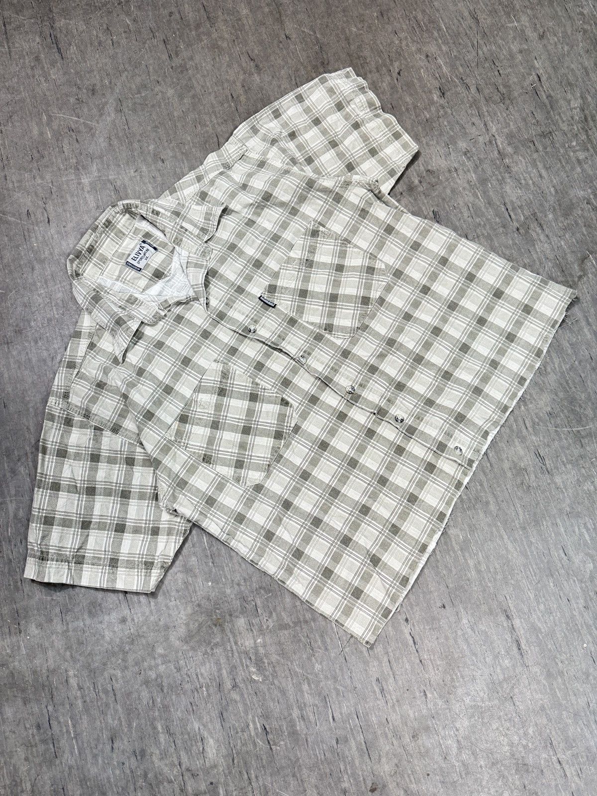 Other ᶠᵃⁿᶜʸᵍᵘʸBOXY Trashed Shirt Vintage Cropped Button Up 90s 80 Size US M / EU 48-50 / 2 - 1 Thumbnail
