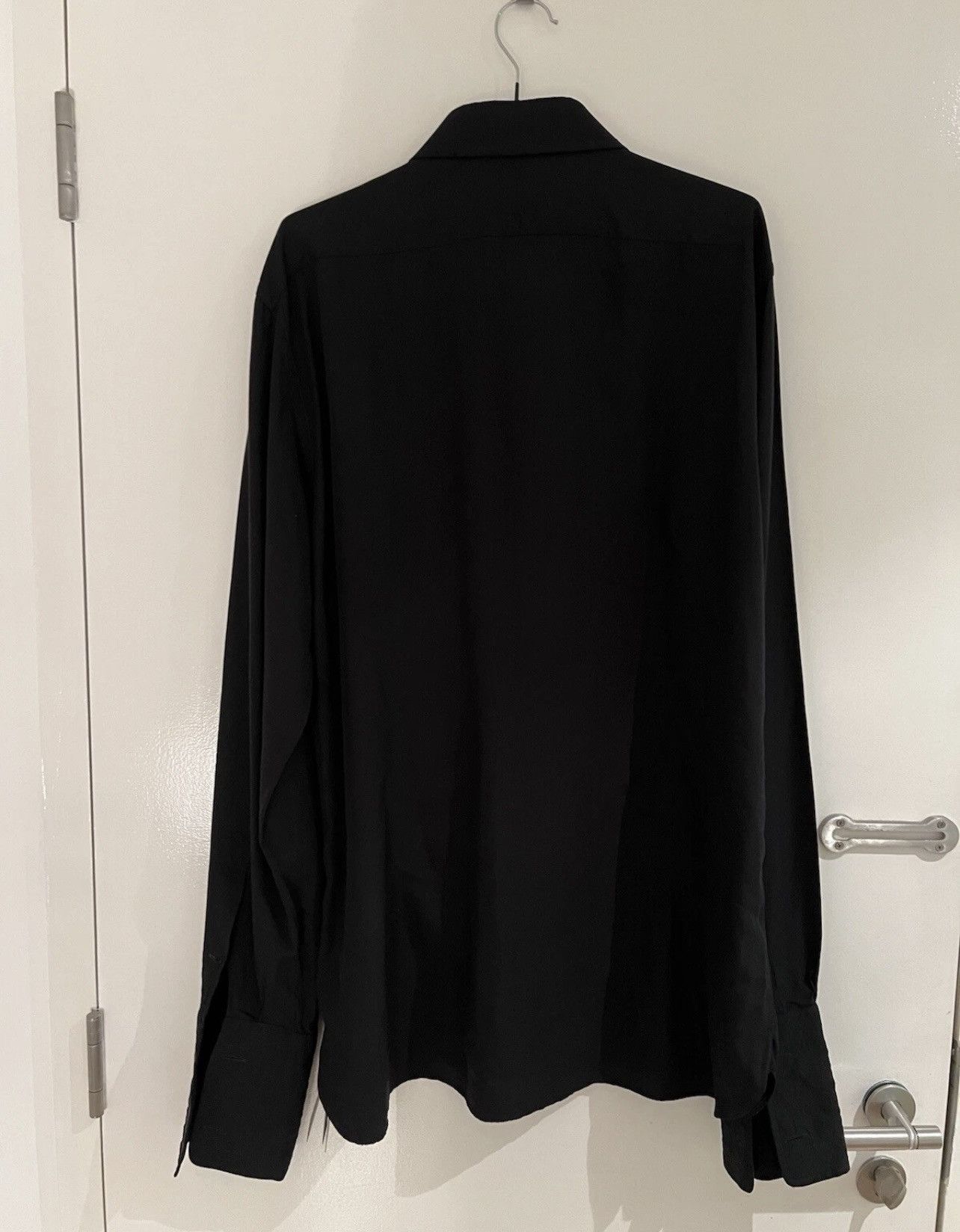 Tom Ford TOM FORD Black Dress tuxedo Shirt 17/5 44 Silk Lyocell Size US L / EU 52-54 / 3 - 16 Thumbnail