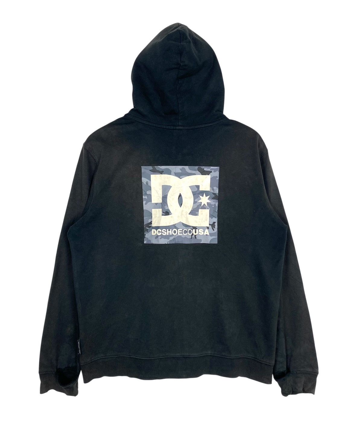 DC Rare‼️ Dc Shoe Co Usa Faded Hoodie Big Logo Size S / US 4 / IT 40 - 1 Thumbnail
