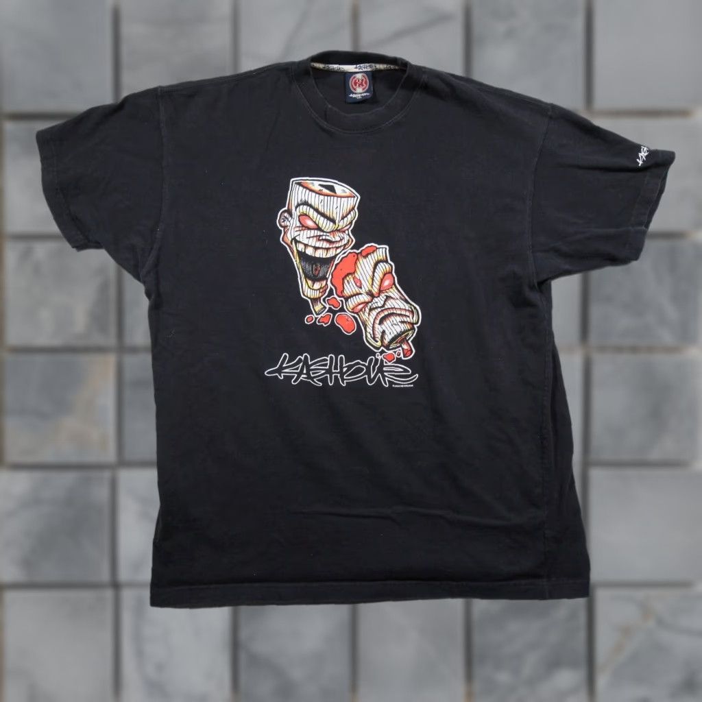 Vintage Vintage Kash One Shirt Mens 2XL XXL Black Streetwear Graffiti Tee Y2K 90s Art Size US XXL / EU 58 / 5 - 1 Thumbnail