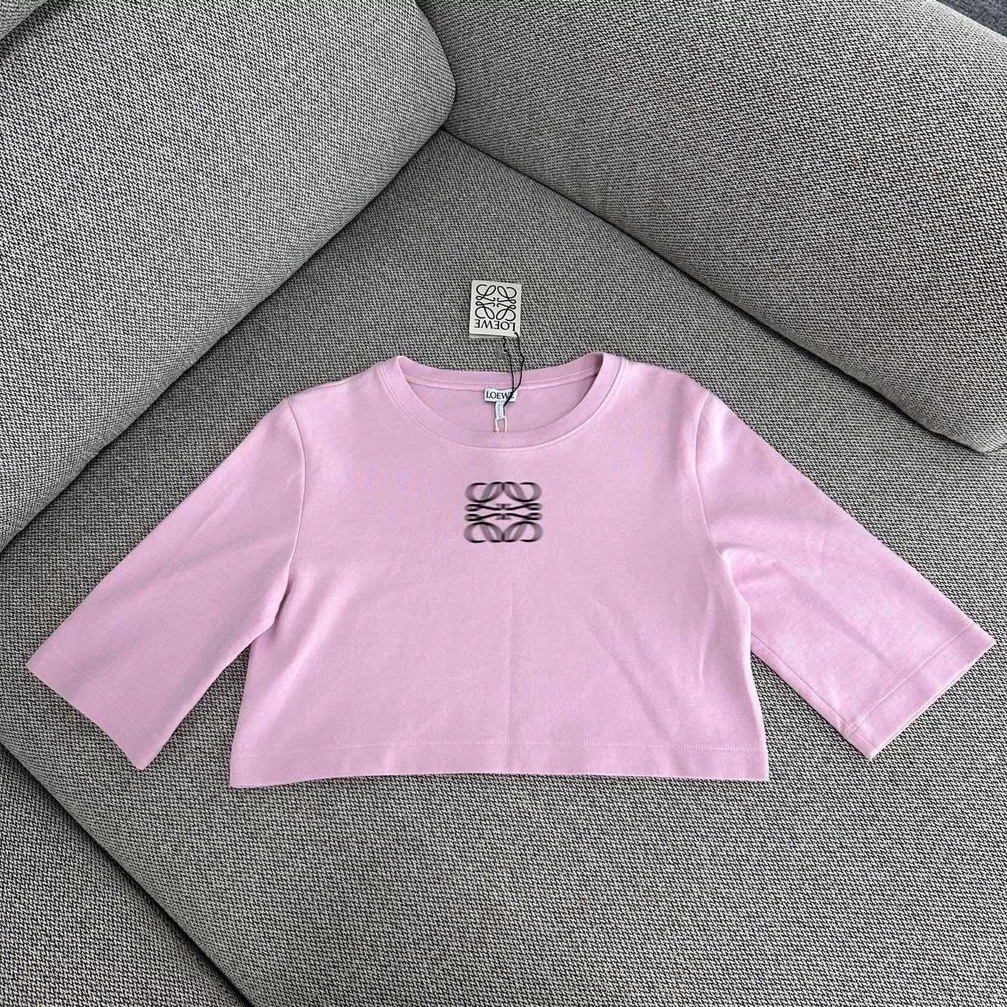 Loewe Loewe Pink Logo Print Short-Sleeve XS Size XS / US 0-2 / IT 36-38 - 1 Thumbnail