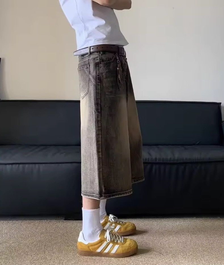 Japanese Brand × Vintage retro cropped wide leg jean Size US 29 - 2 Thumbnail