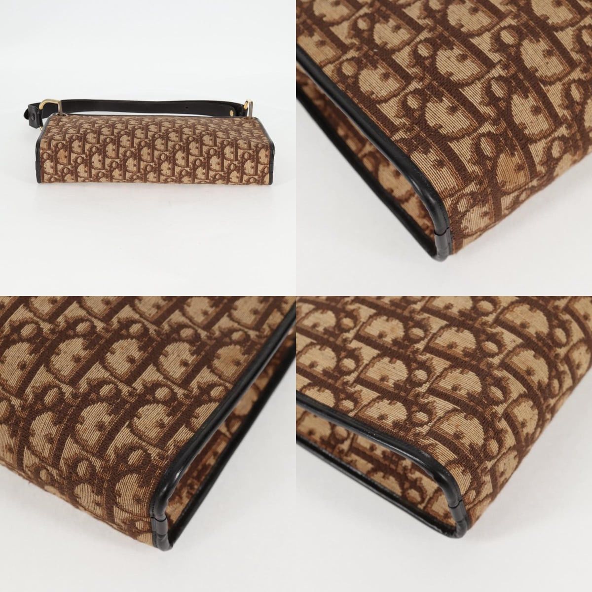 Dior DIOR Trotter Canvas Shoulder Bag Brown Gold Size ONE SIZE - 10 Thumbnail