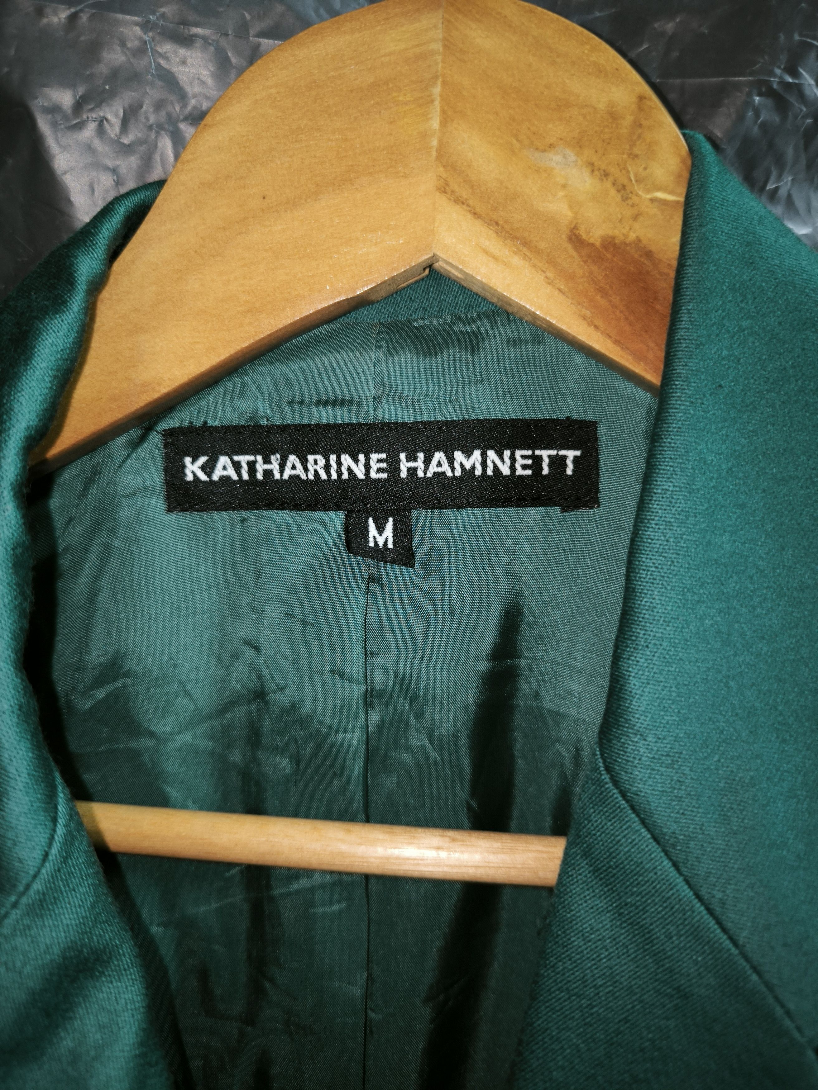 Designer × Katharine Hamnett London × Vintage Wool Curpa Green Size M / US 6-8 / IT 42-44 - 12 Thumbnail