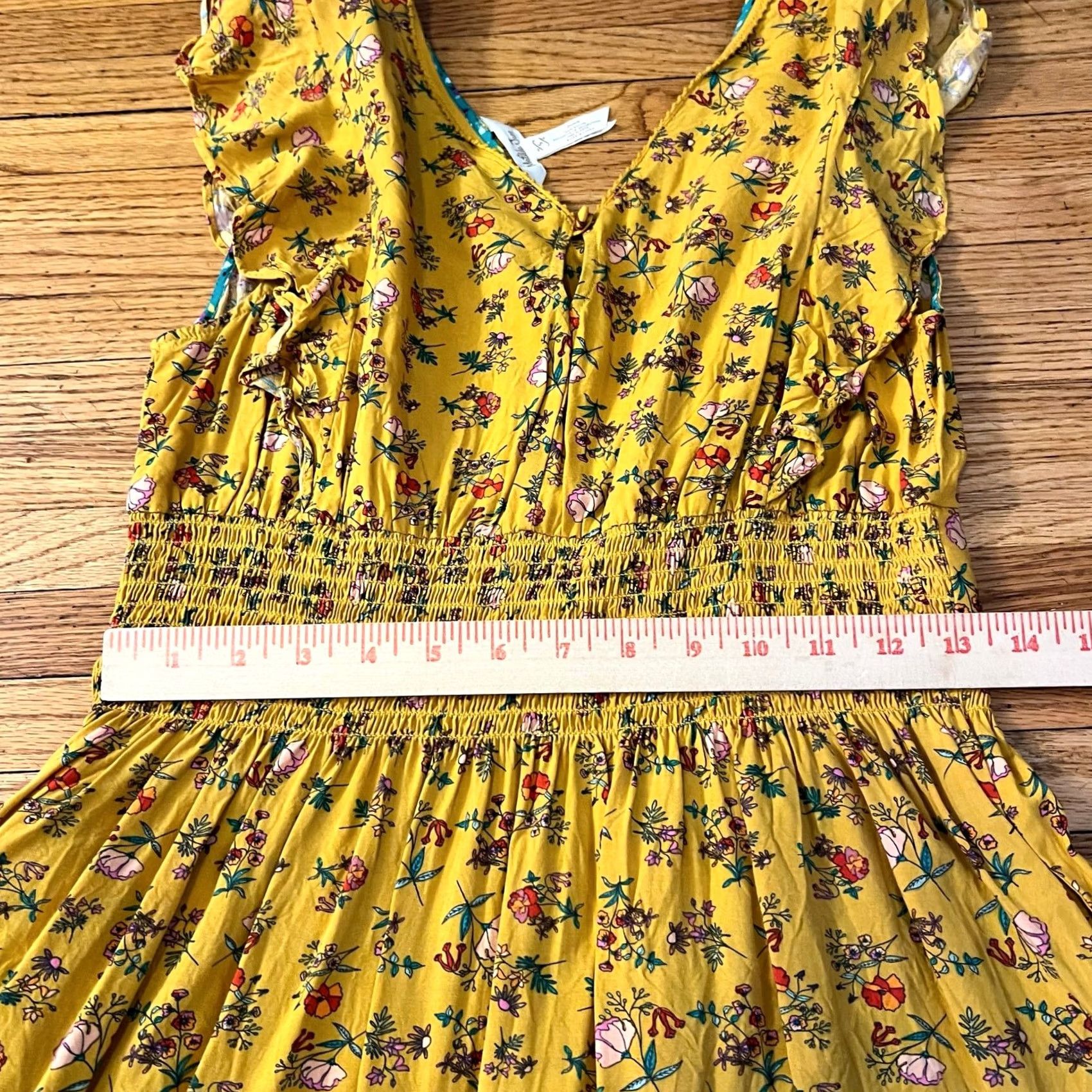 Vintage Matilda Jane Dress Brilliant Daydream Fantasy Mustard Yellow Floral S Womens Dress Knee Length Fit & Flare Size S / US 4 / IT 40 - 4 Thumbnail