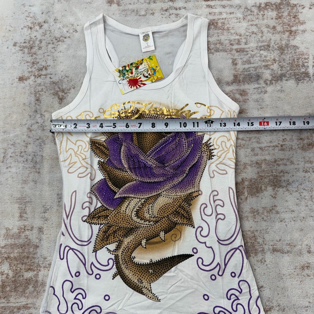 Ed Hardy 2000sVintage Ed Hardy by Christian Audigier Tank Tops Size L / US 10 / IT 46 - 7 Thumbnail