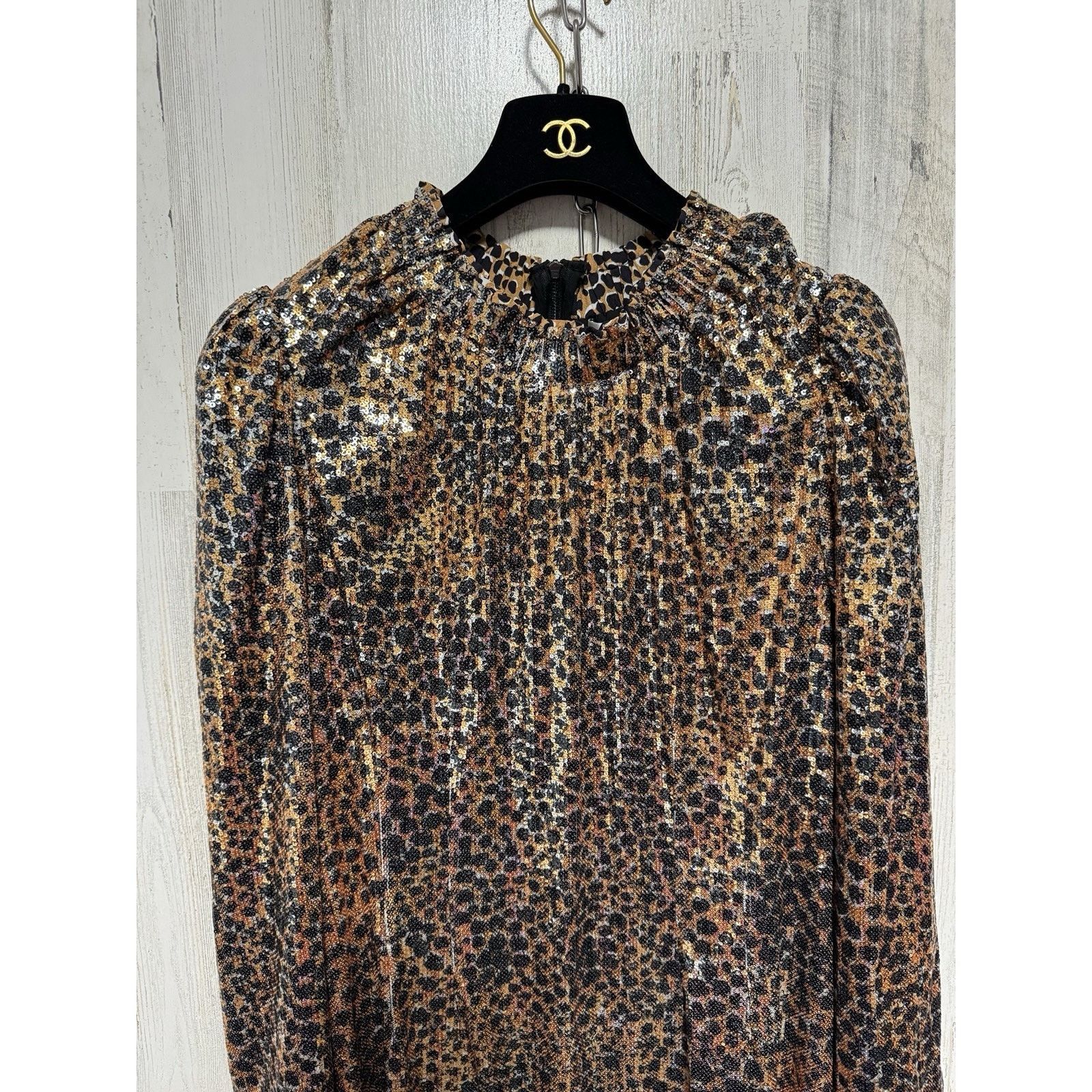 Sea New York NWT Sea New York Sequin Leopard Mini Dress $445 Size M / US 6-8 / IT 42-44 - 11 Thumbnail