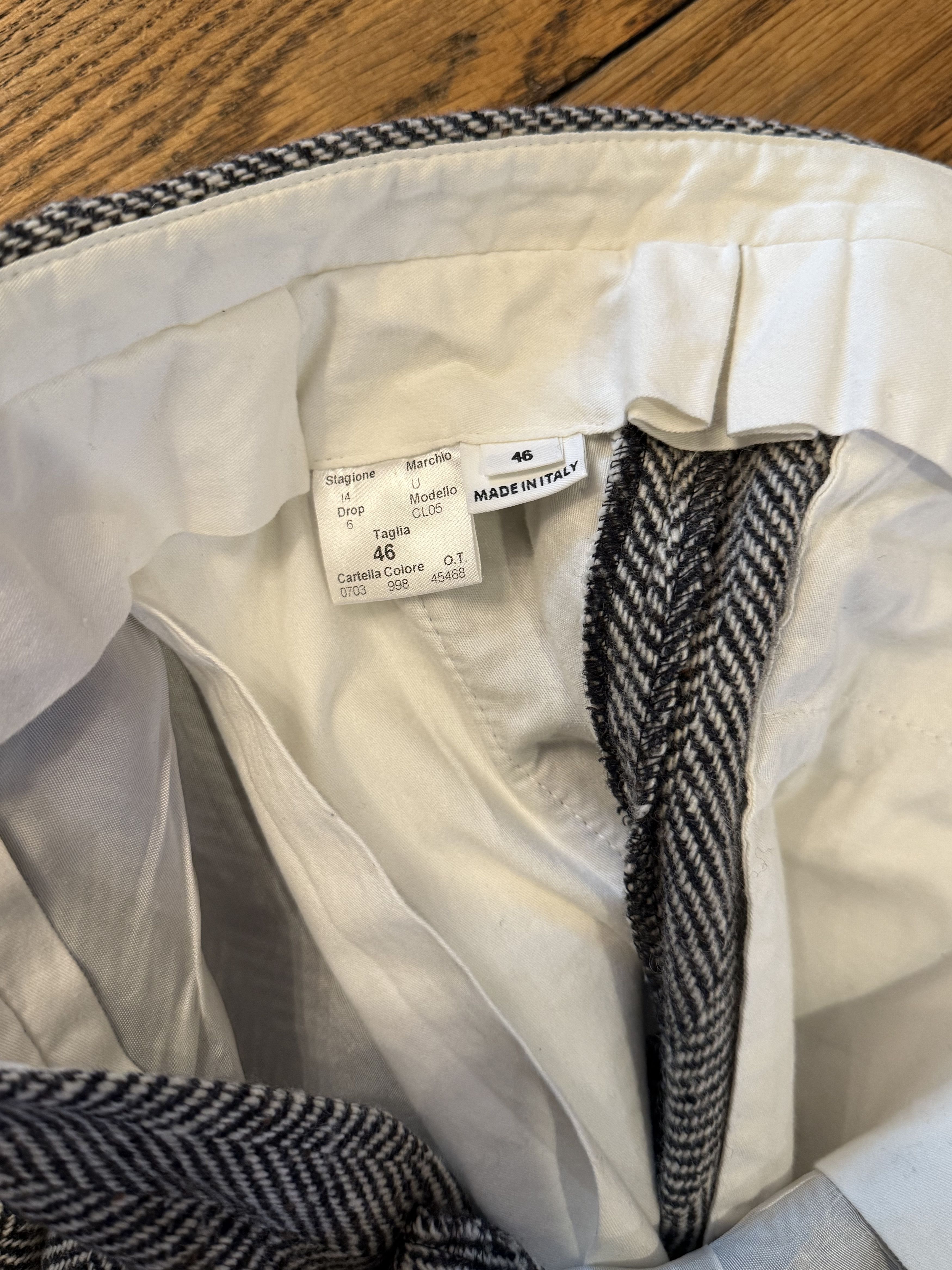 Umit Benan Wool herringbone pleated pants Size US 30 / EU 46 - 5 Thumbnail