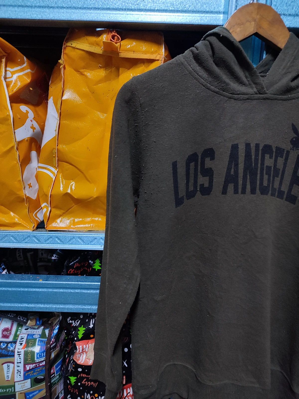 Playboy Playboy Bunny “Los Angeles” Lightweight Hoodie – Olive Green Size US S / EU 44-46 / 1 - 3 Thumbnail