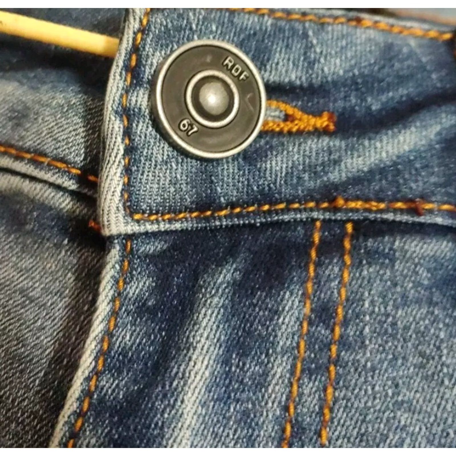 Ring Of Fire Ring Of Fire Jeans Womens 31x30 Blue Denim Stretch Zipup Pockets Straight Leg Slim"} Size 24" / US 00 / IT 34 - 7 Thumbnail