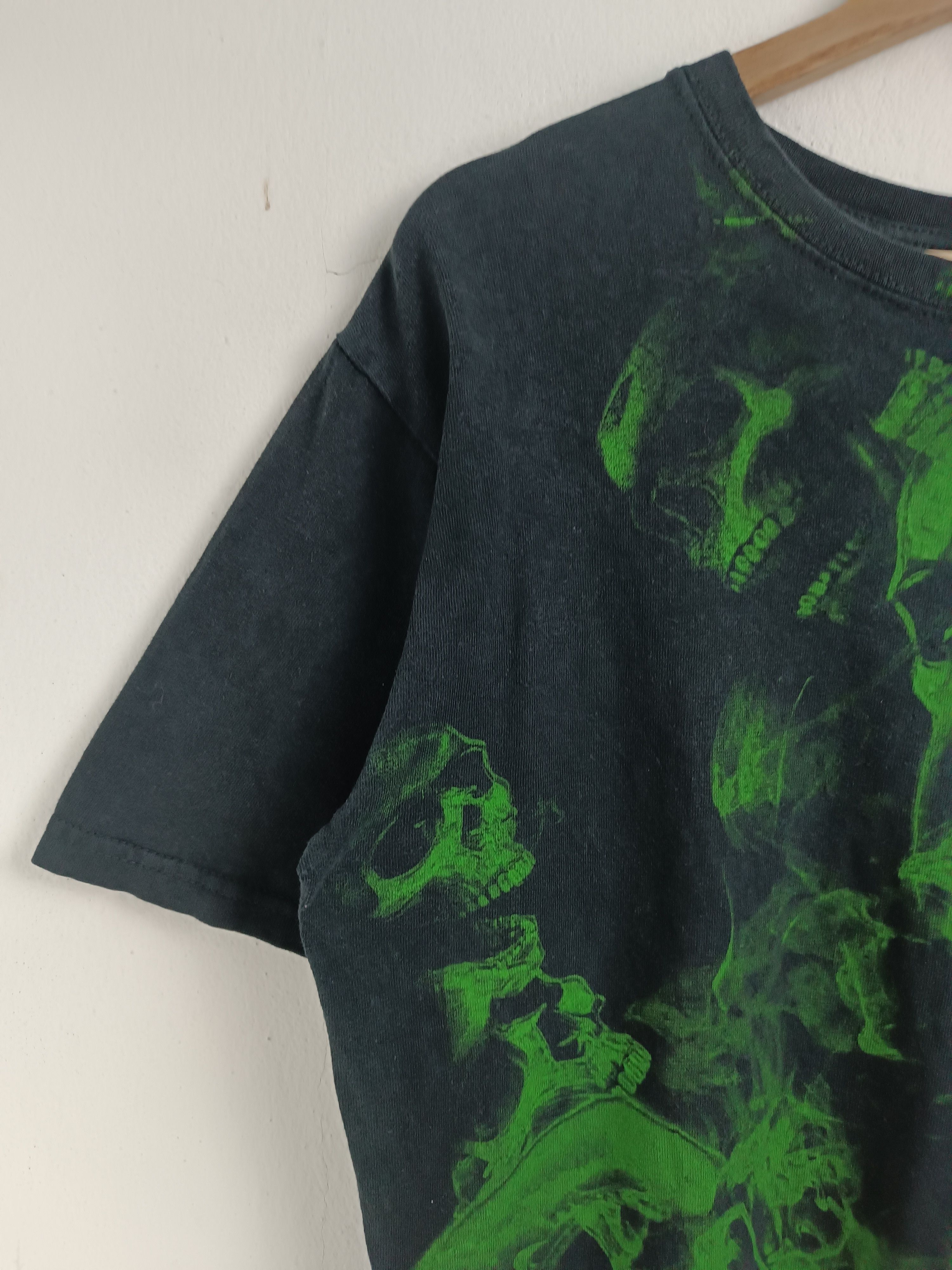 Affliction VINTAGE Y2K GREEN SMOKEY GOBLIN SKULL JNCO ED DIESEL PUNK Ts Size US L / EU 52-54 / 3 - 5 Thumbnail
