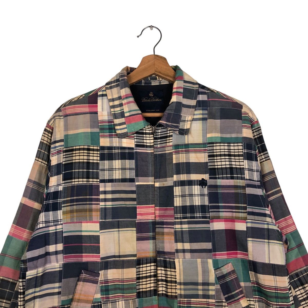 Japanese Brand 📌Vintage Bomber Jacket Patch Work Design Brooks Brother Size US S / EU 44-46 / 1 - 4 Thumbnail