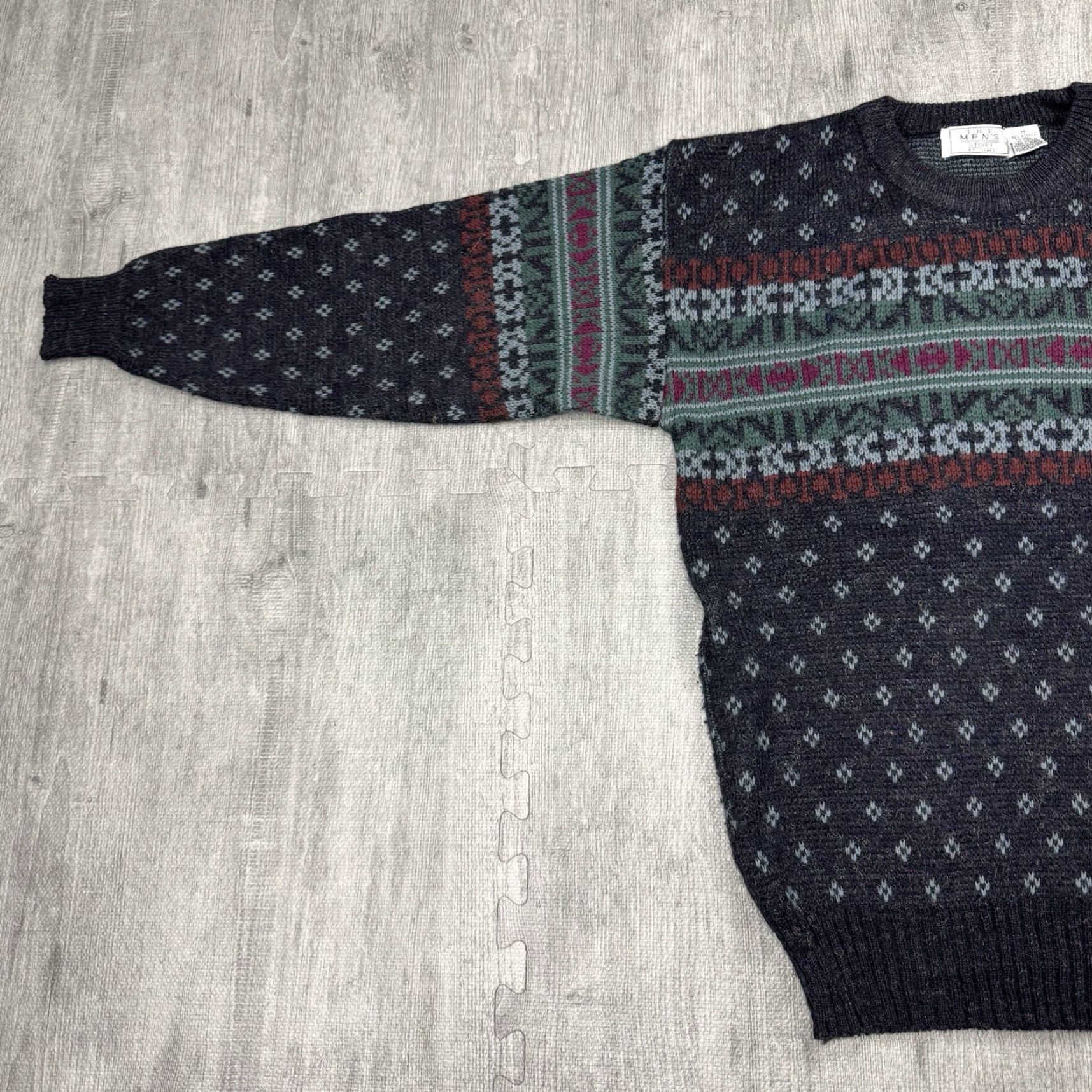 Sears Vintage Sears Men's Crew Neck Fair Isle Wool Blend Sweater M Size US M / EU 48-50 / 2 - 4 Thumbnail