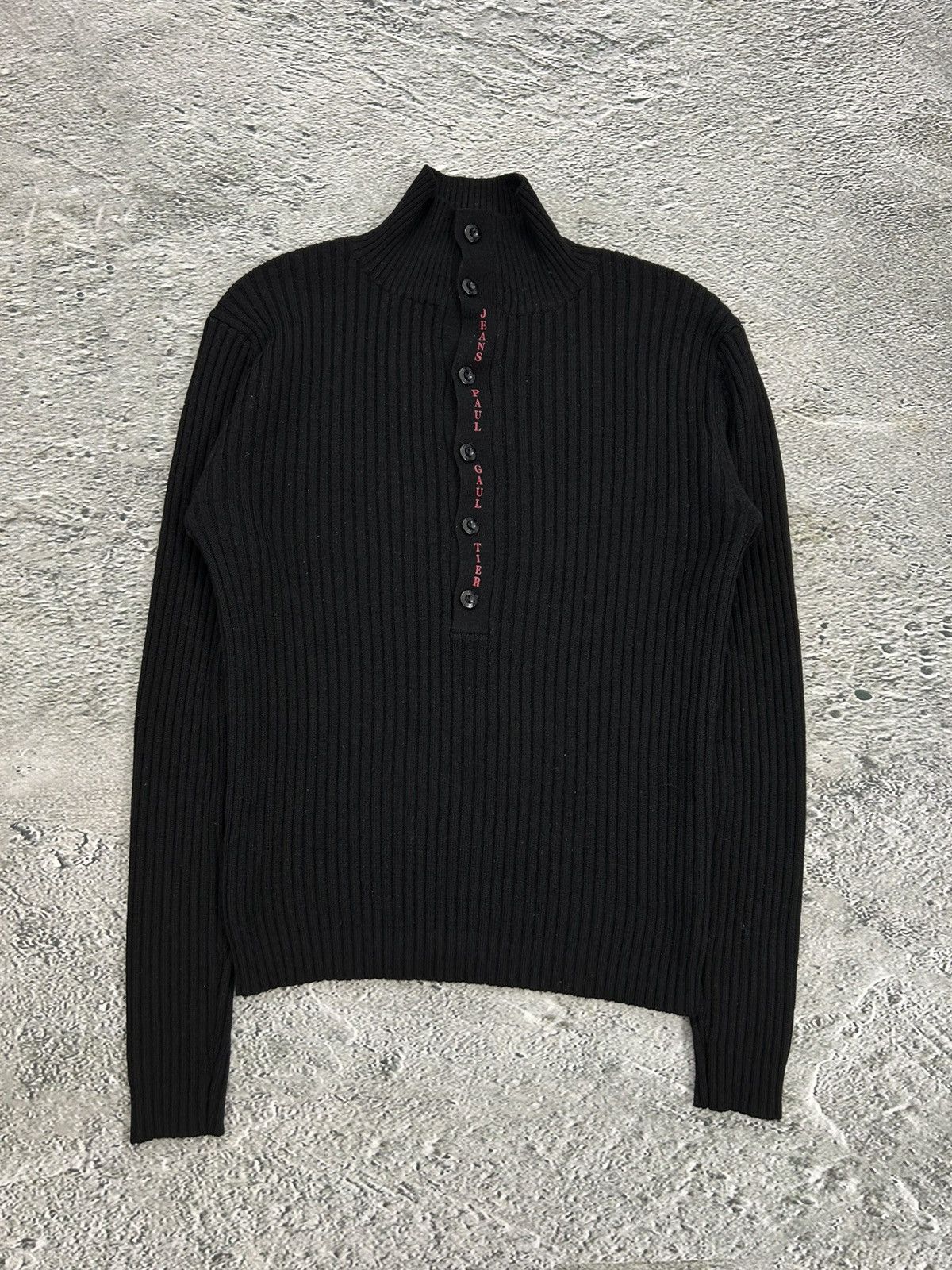 Jean Paul Gaultier Jean Paul Gaultier Jeans Sweater halfzip turtleneck black Size M / US 6-8 / IT 42-44 - 1 Thumbnail