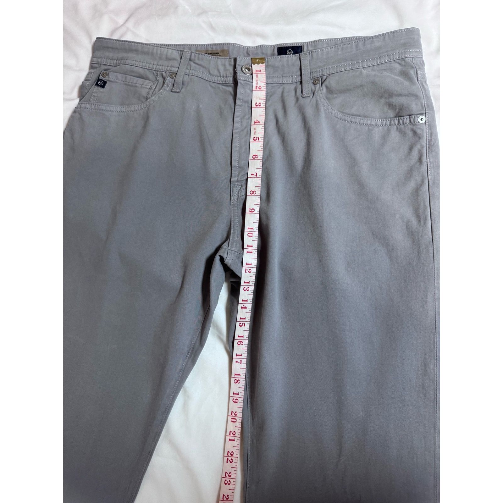 AG Adriano Goldschmied Adriano Goldshmied AG Graduate Tailored Leg Gray Pants 36x32 Size US 36 / EU 52 - 8 Thumbnail