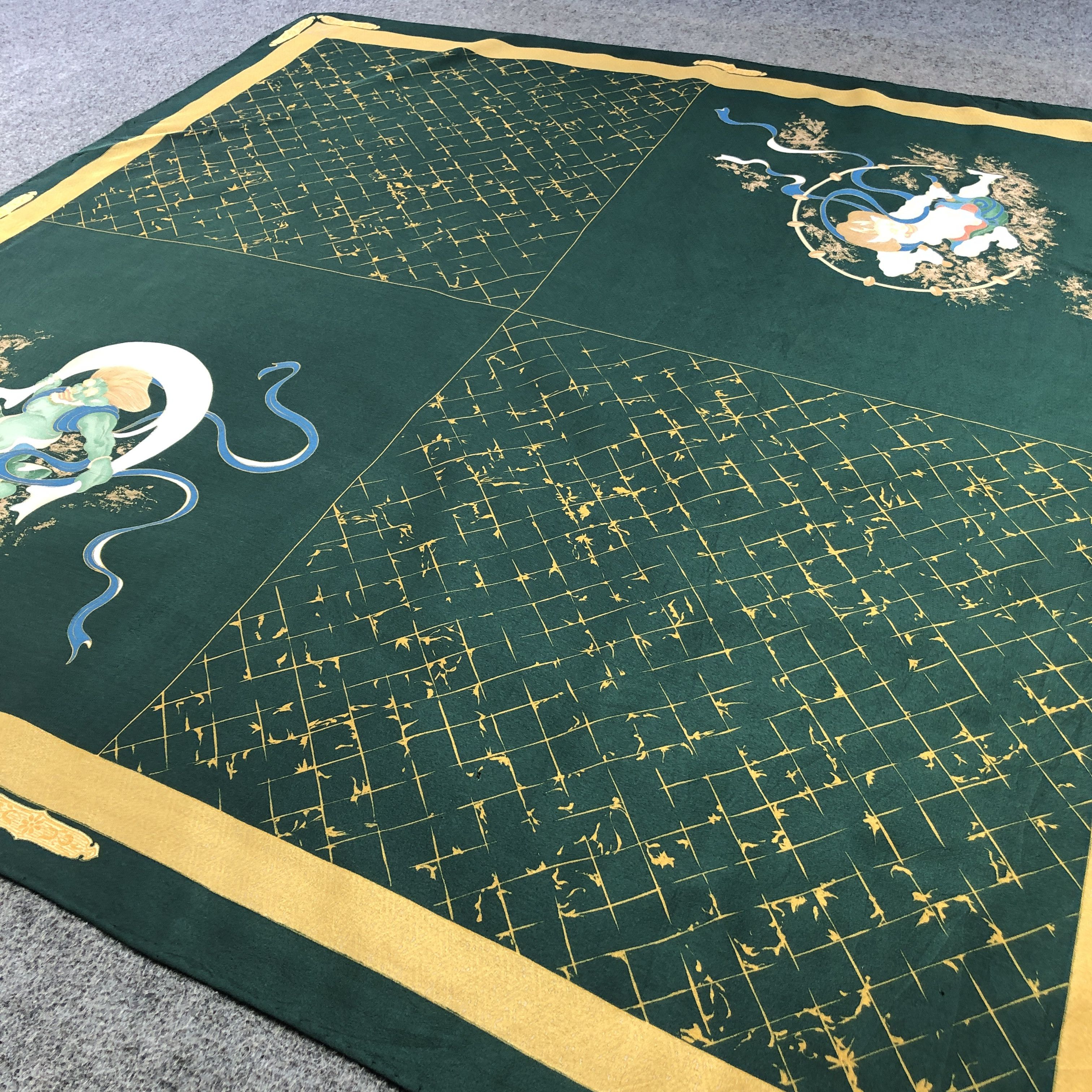 Vintage Vintage Madam Kiyoko Fujin Raijin Silk Scarf M1255 Size ONE SIZE - 3 Thumbnail