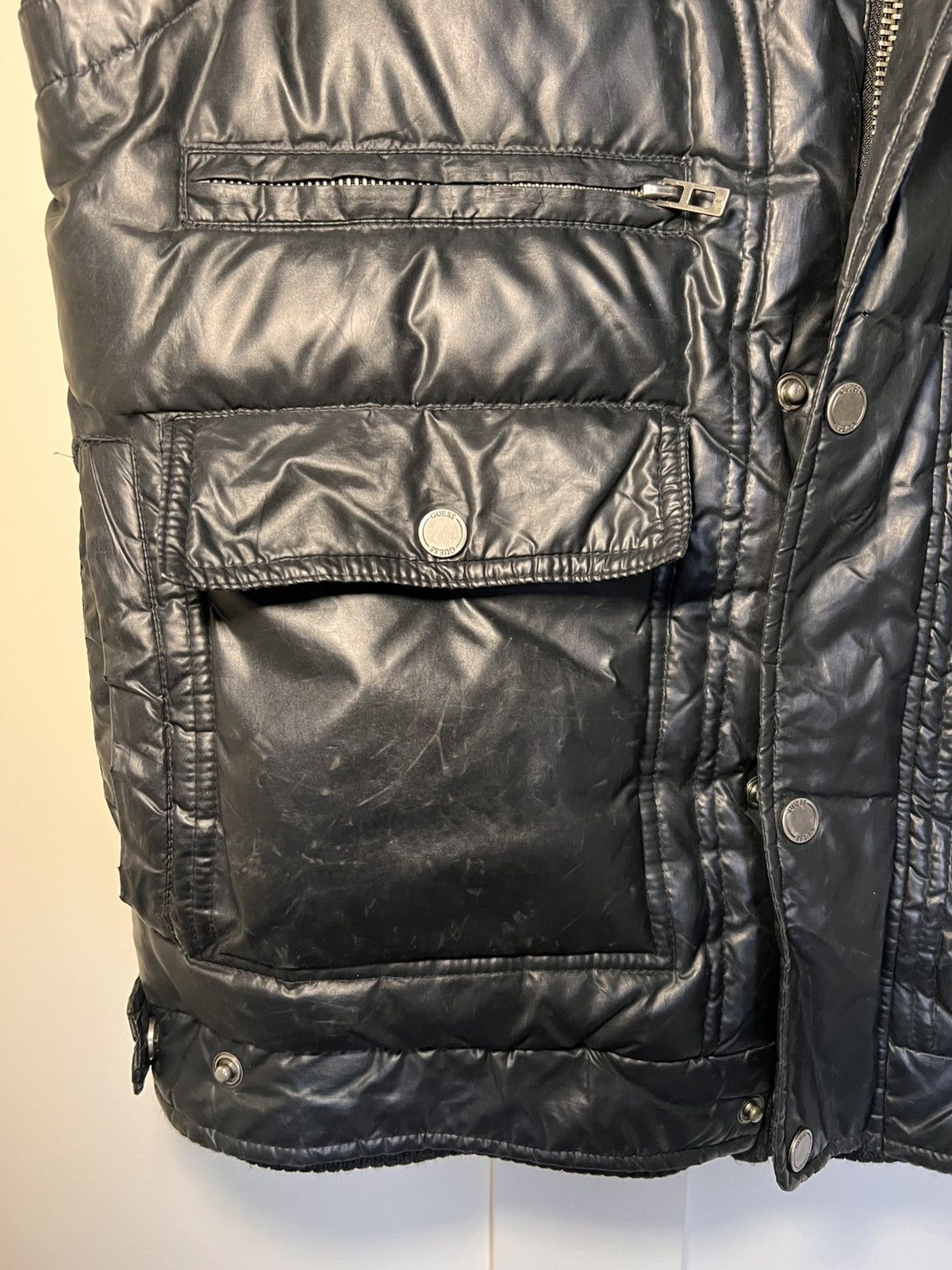 Guess Vintage Guess waterfowl/down puffer vest with hidden hood Size US M / EU 48-50 / 2 - 8 Thumbnail