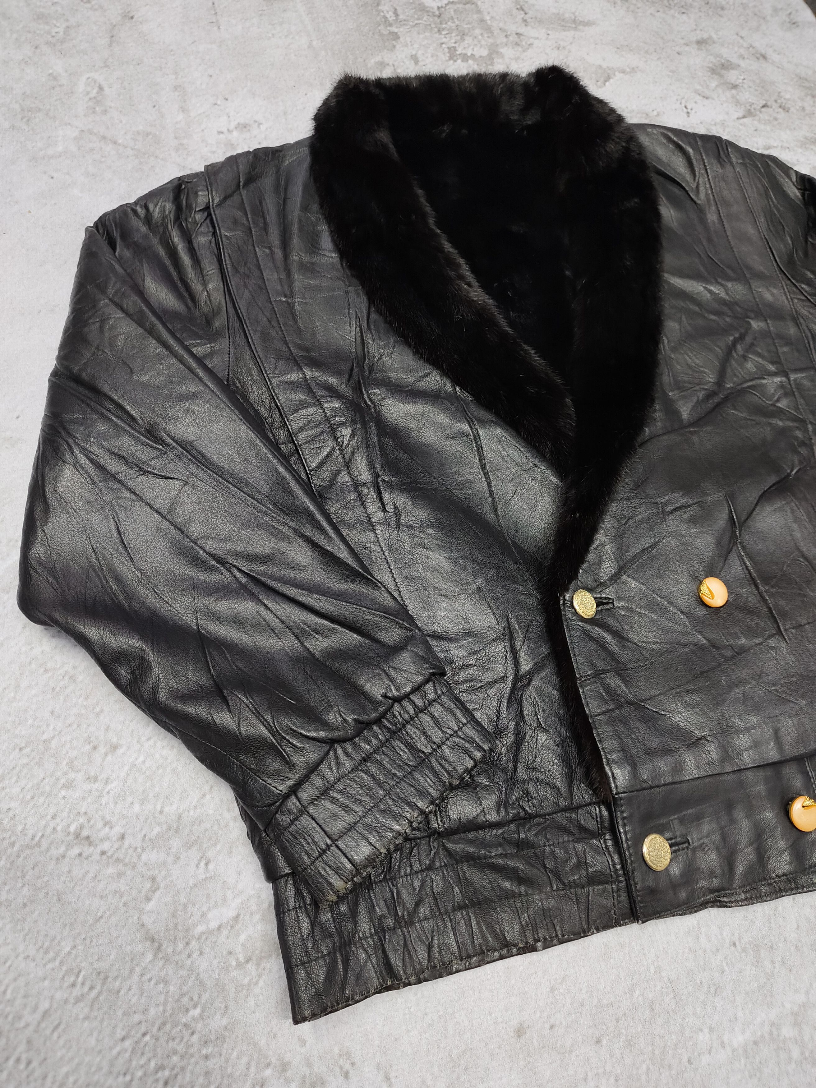 Vintage 80s-90s Unbrand- European Reversible Real Fur Leather Jacket Size US L / EU 52-54 / 3 - 8 Thumbnail