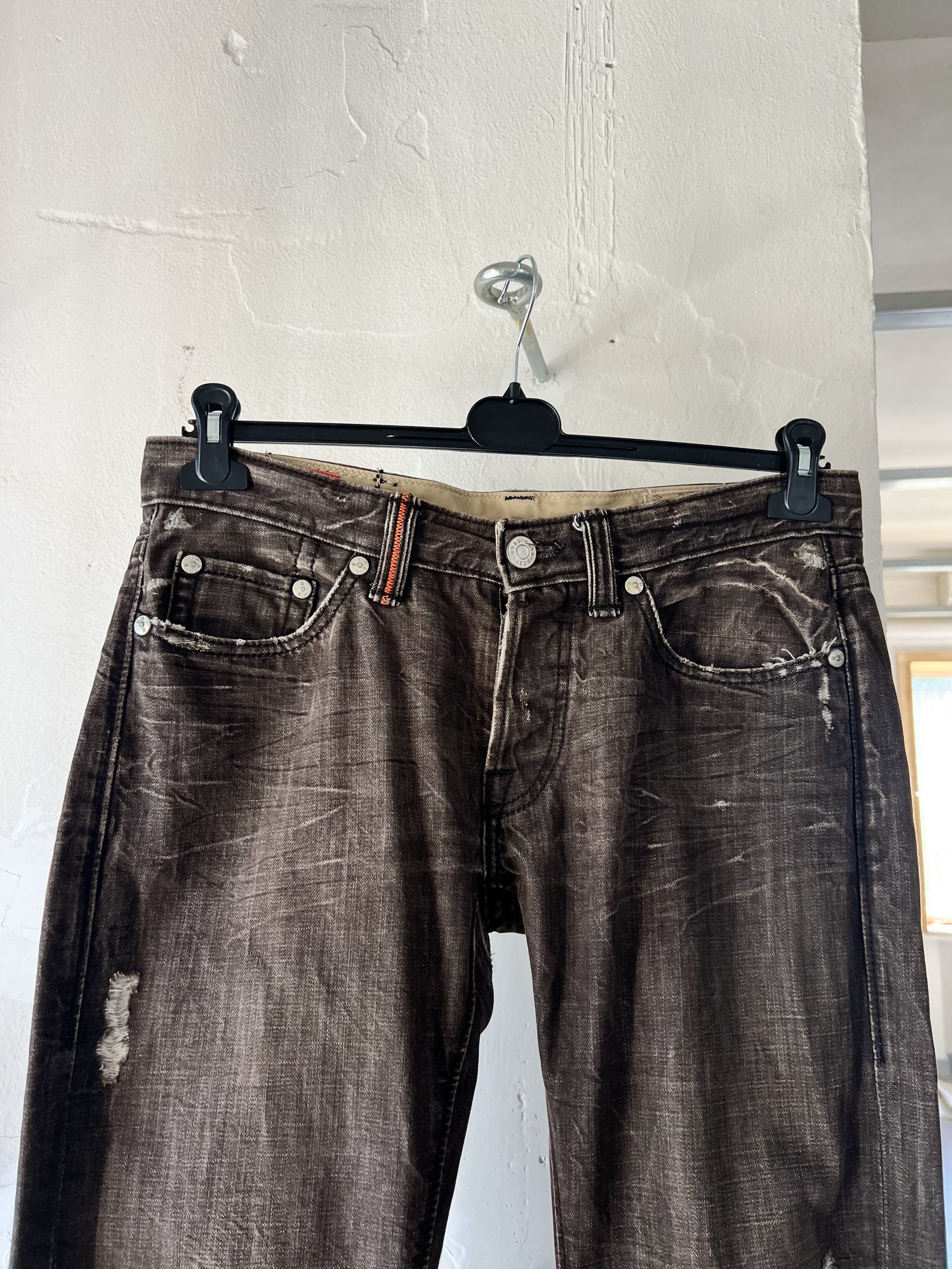 Hugo Boss Hugo Orange Line Distressed Repaired Jeans Pants Size US 34 / EU 50 - 2 Thumbnail