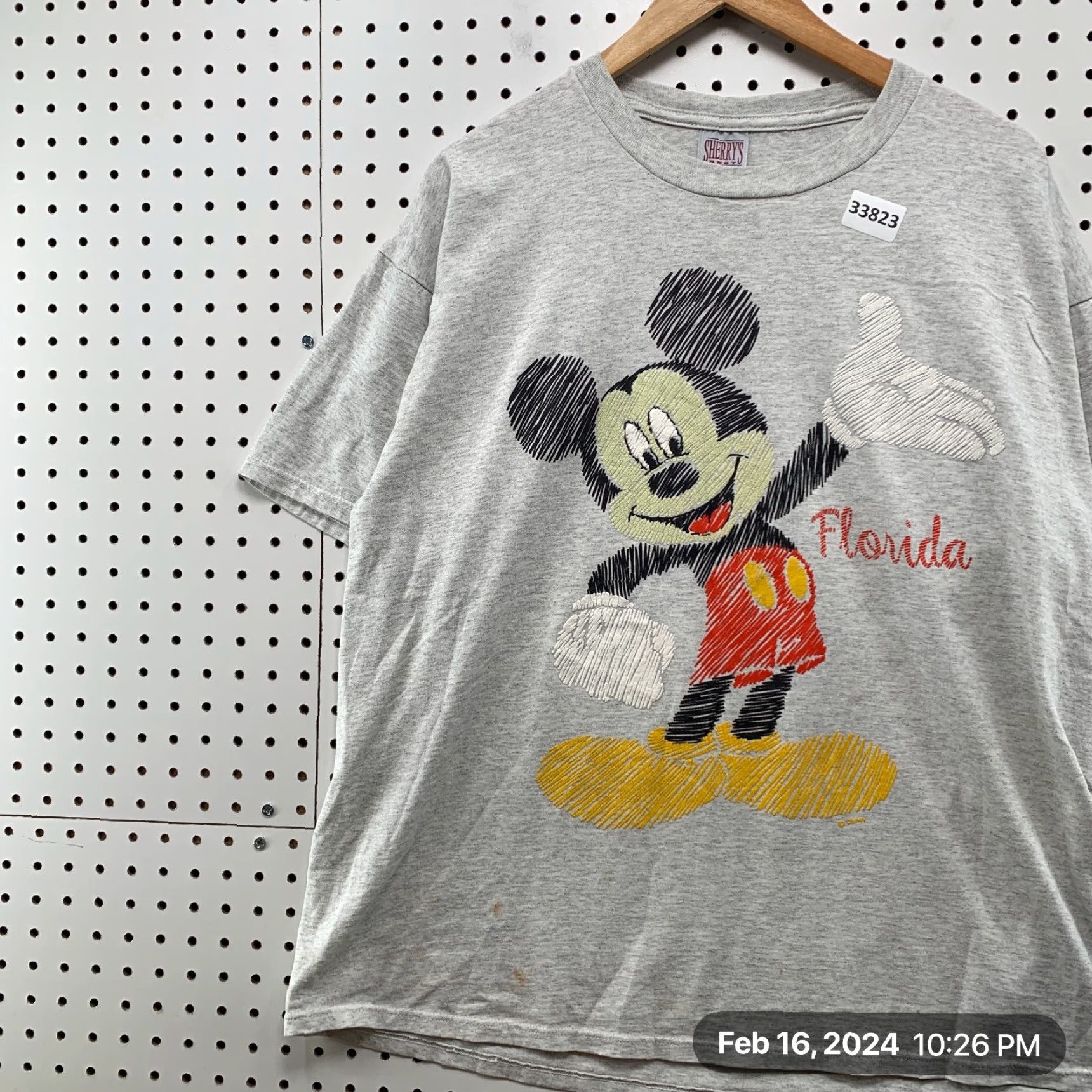 Vintage Vintage Mickey Mouse Florida Shirt Mens XL Gray Sherrys Best 24x29 Size US XL / EU 56 / 4 - 3 Thumbnail