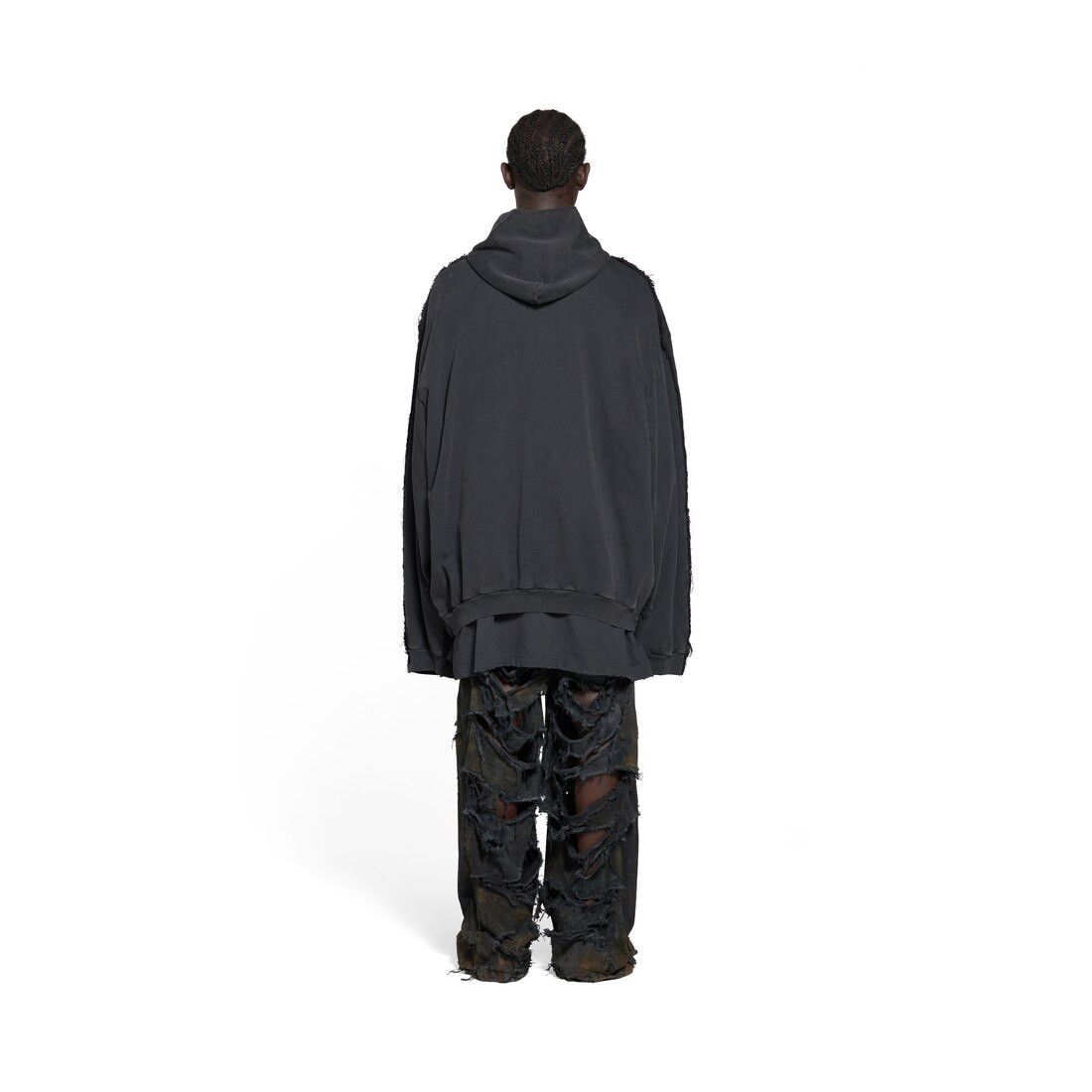 Balenciaga oc11z0125 Hybrid Hooded Jacket in Black Size US S / EU 44-46 / 1 - 4 Thumbnail