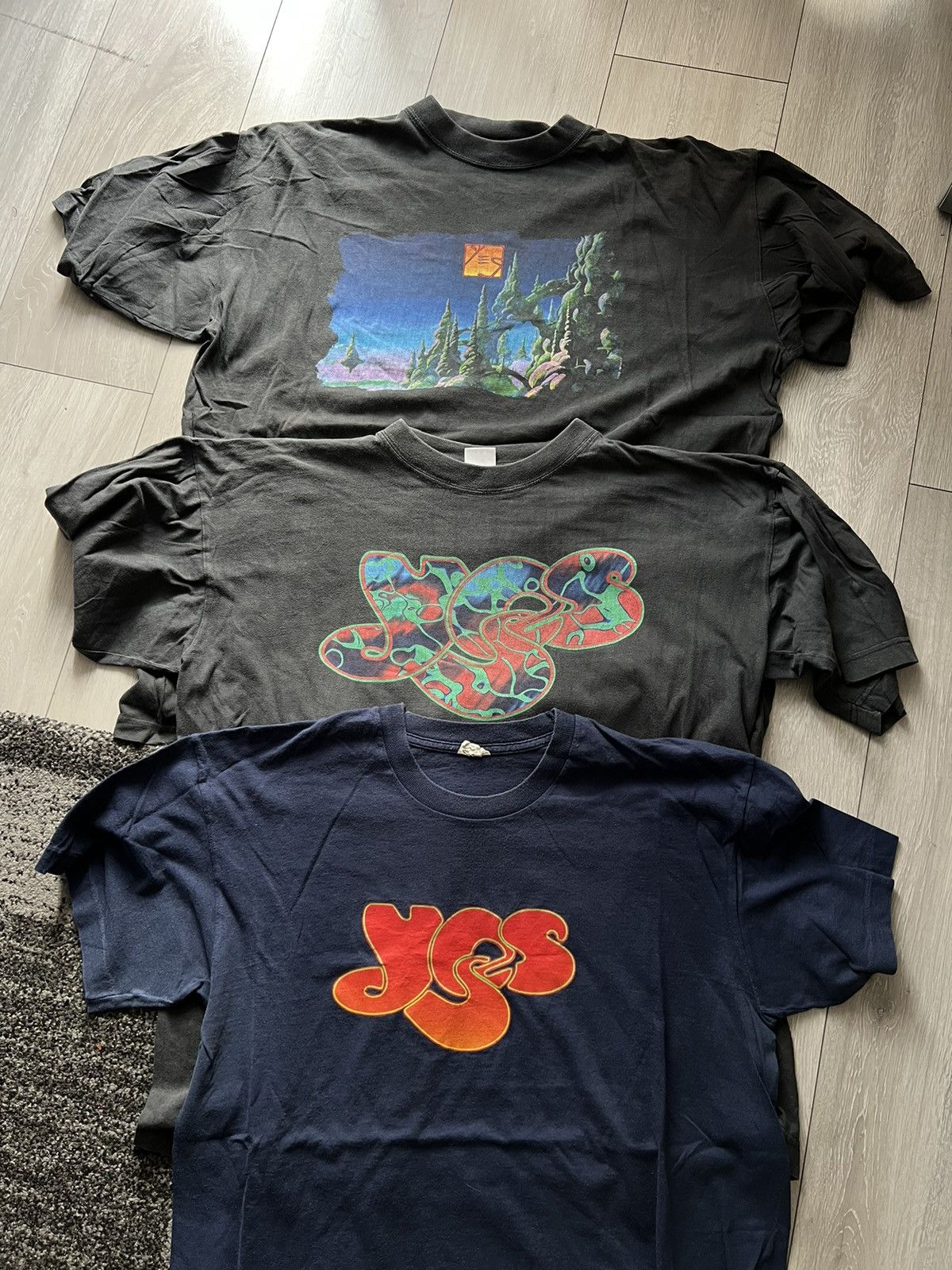 90s Vintage Yes 3x T Shirt Set Band Tour Rock Pop Rare Tee