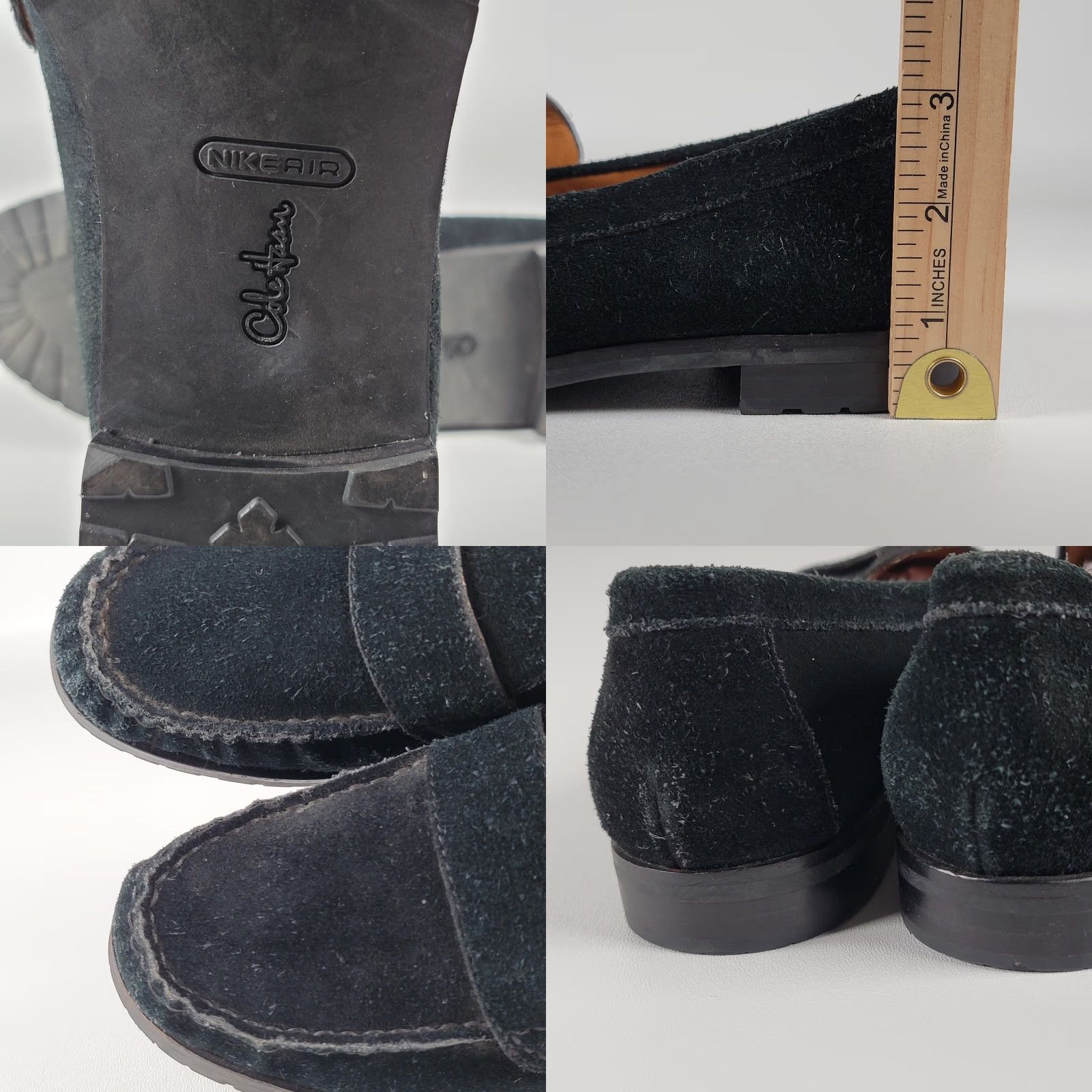 Cole Haan COLE HAAN Air Loafers Womens 6 B Leather Suede Black Slip On Flat Casual Size US 6 / IT 36 - 8 Thumbnail