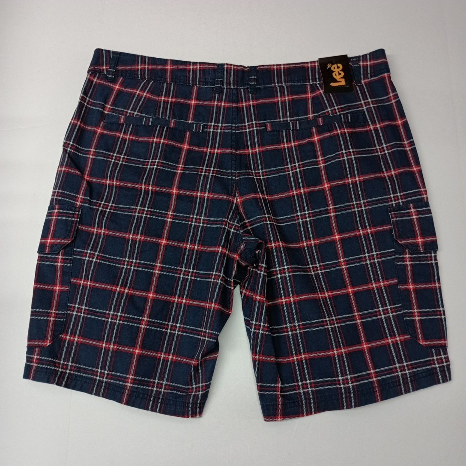 Lee Lee Cargo Shorts Men's Size 40 Blue Red Plaid Checkered Size US 40 / EU 56 - 4 Thumbnail