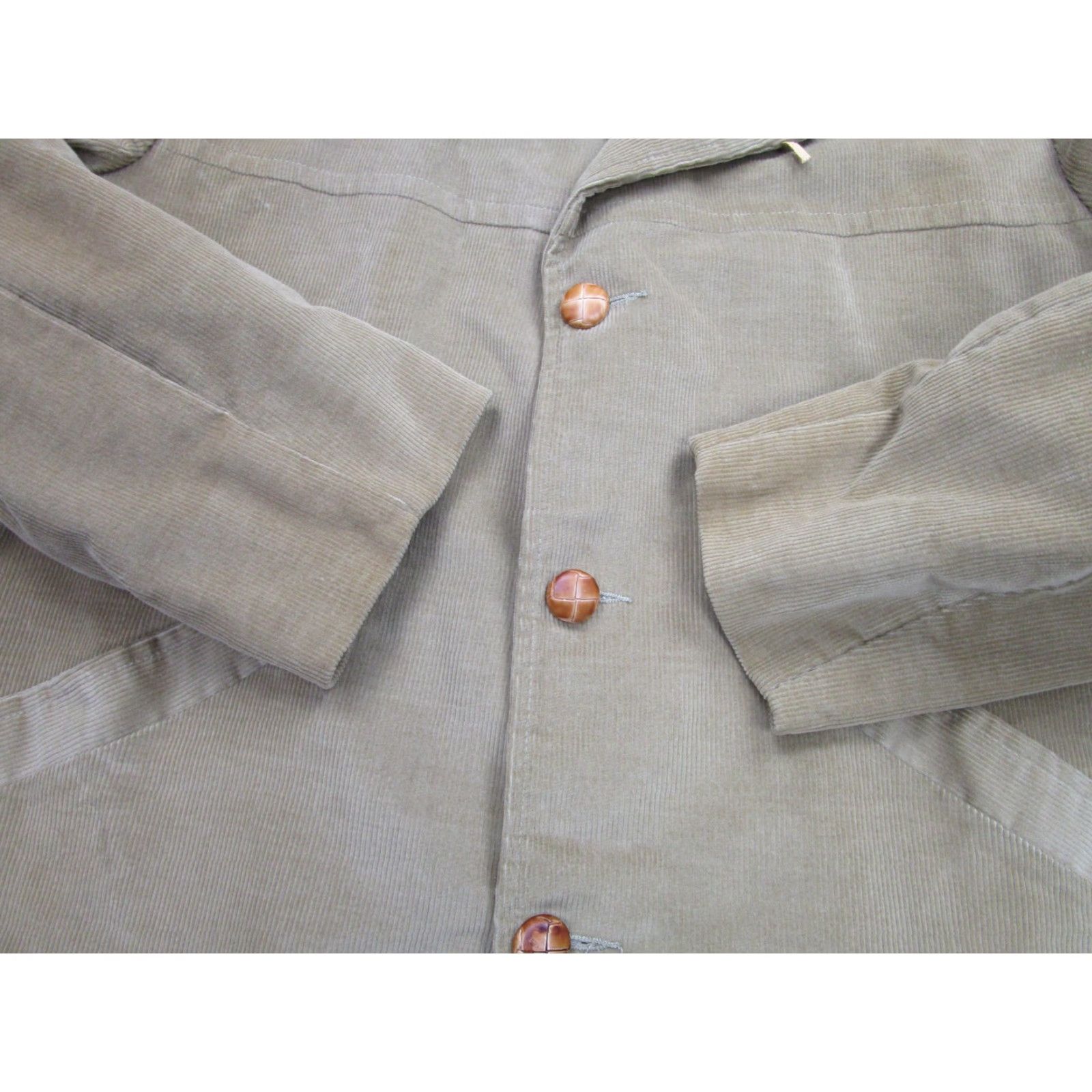 Vintage VINTAGE English Squire Overcoat Mens 48 Beige Corduroy Car Coat Lined Made in USA Size US M / EU 48-50 / 2 - 7 Thumbnail
