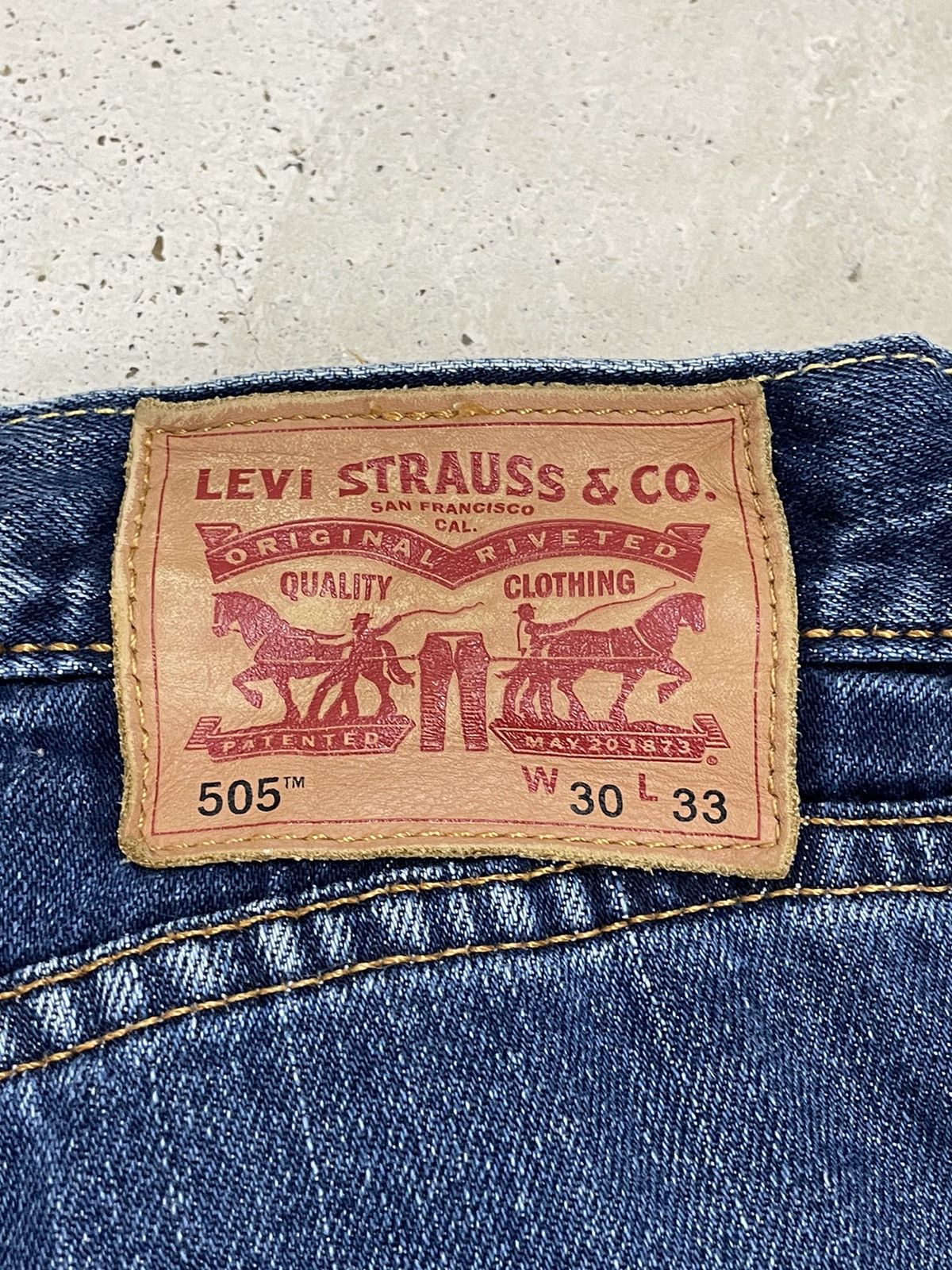 Levi's × Vintage Levis 505 Blue Washed Distressed Denim Size US 30 / EU 46 - 18 Thumbnail